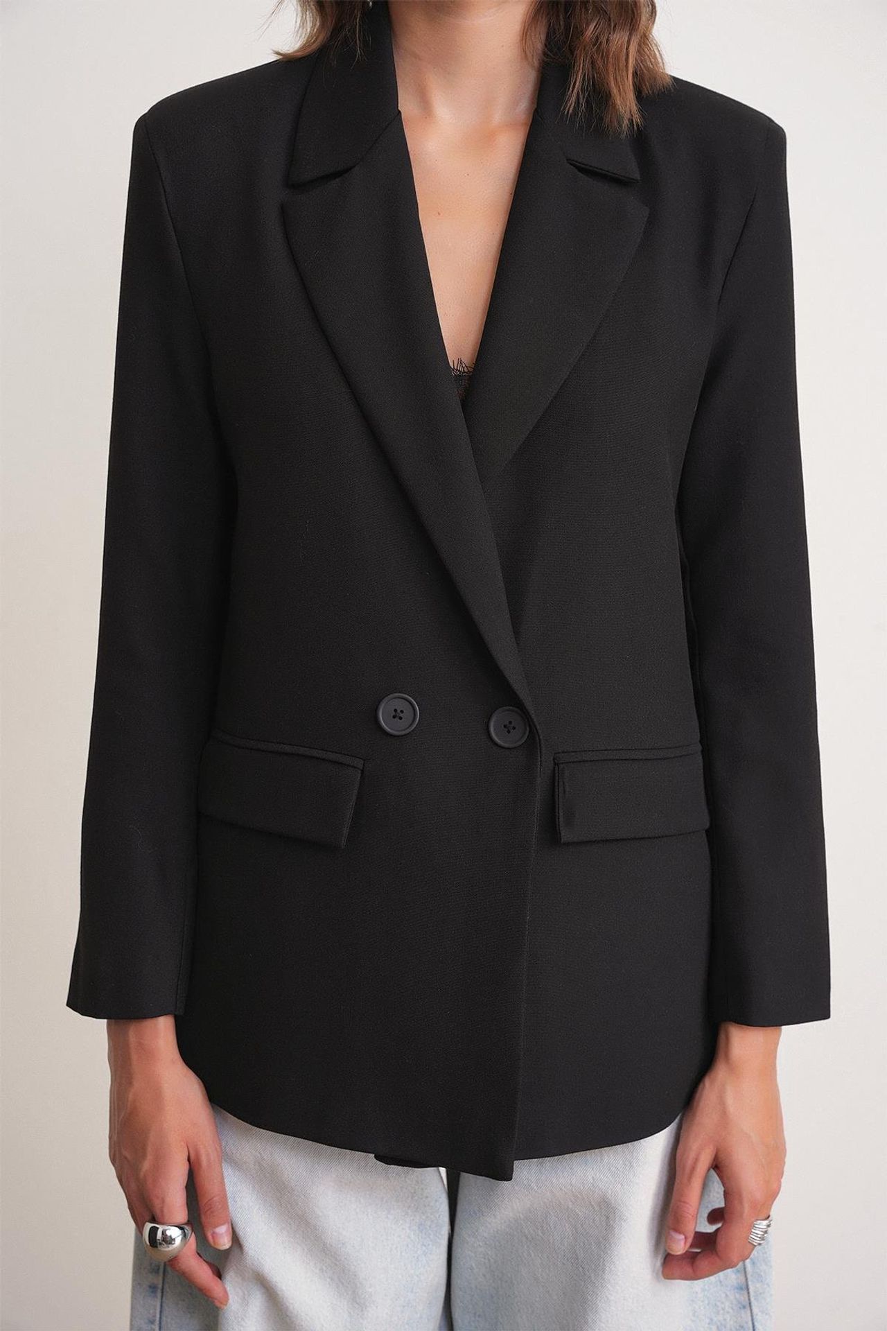 Mixray Long Sleeve Buttoned Blazer 5
