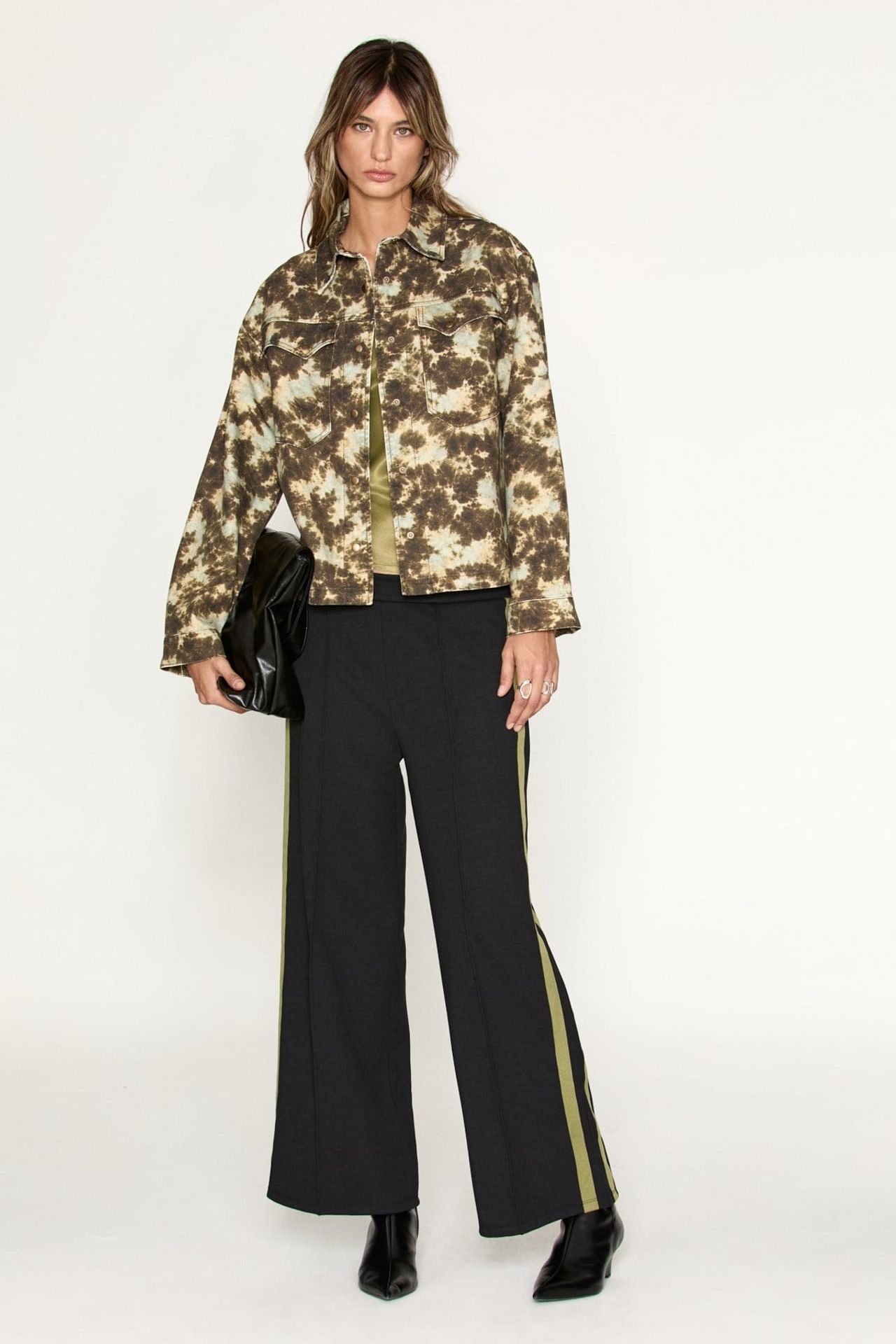 GRIMELANGE Tie-Dye Shirt Collar Snap Jacket 2