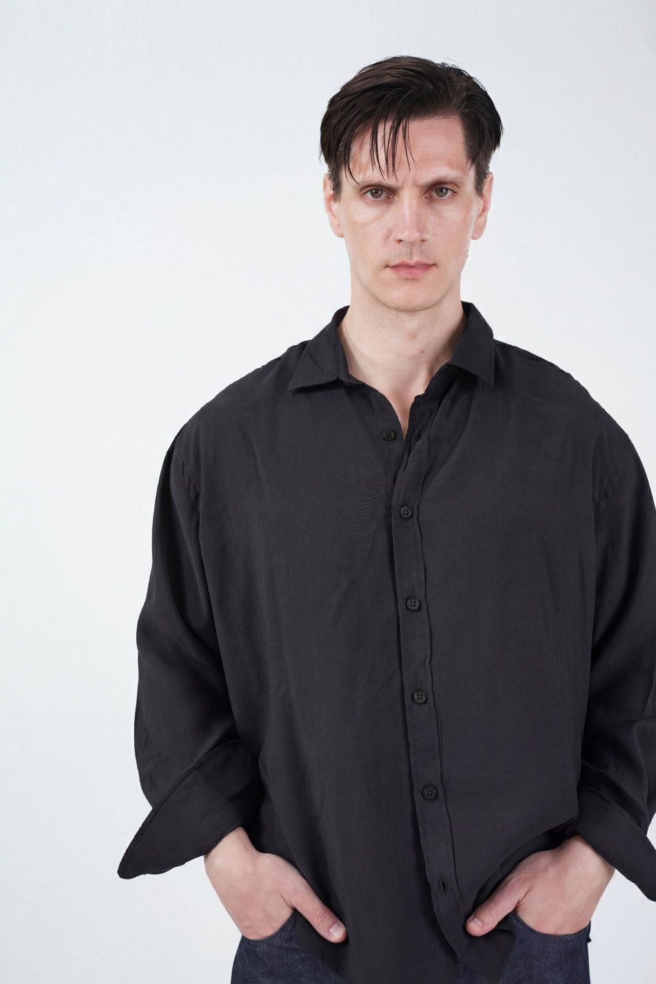 GIESTO Oversized Long Sleeve Button Shirt 4