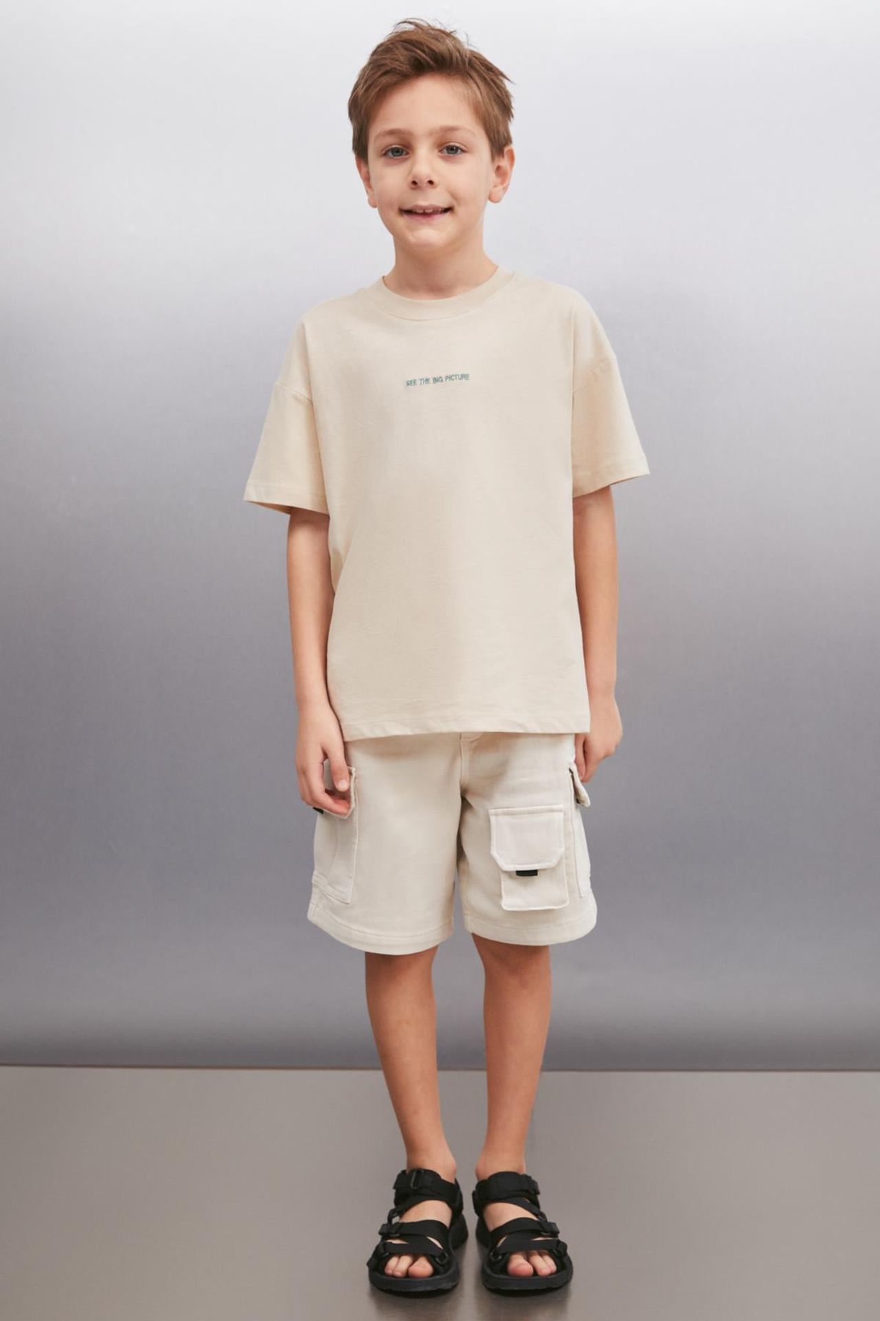 GRIMELANGE Crew Neck Text Print T-Shirt 1