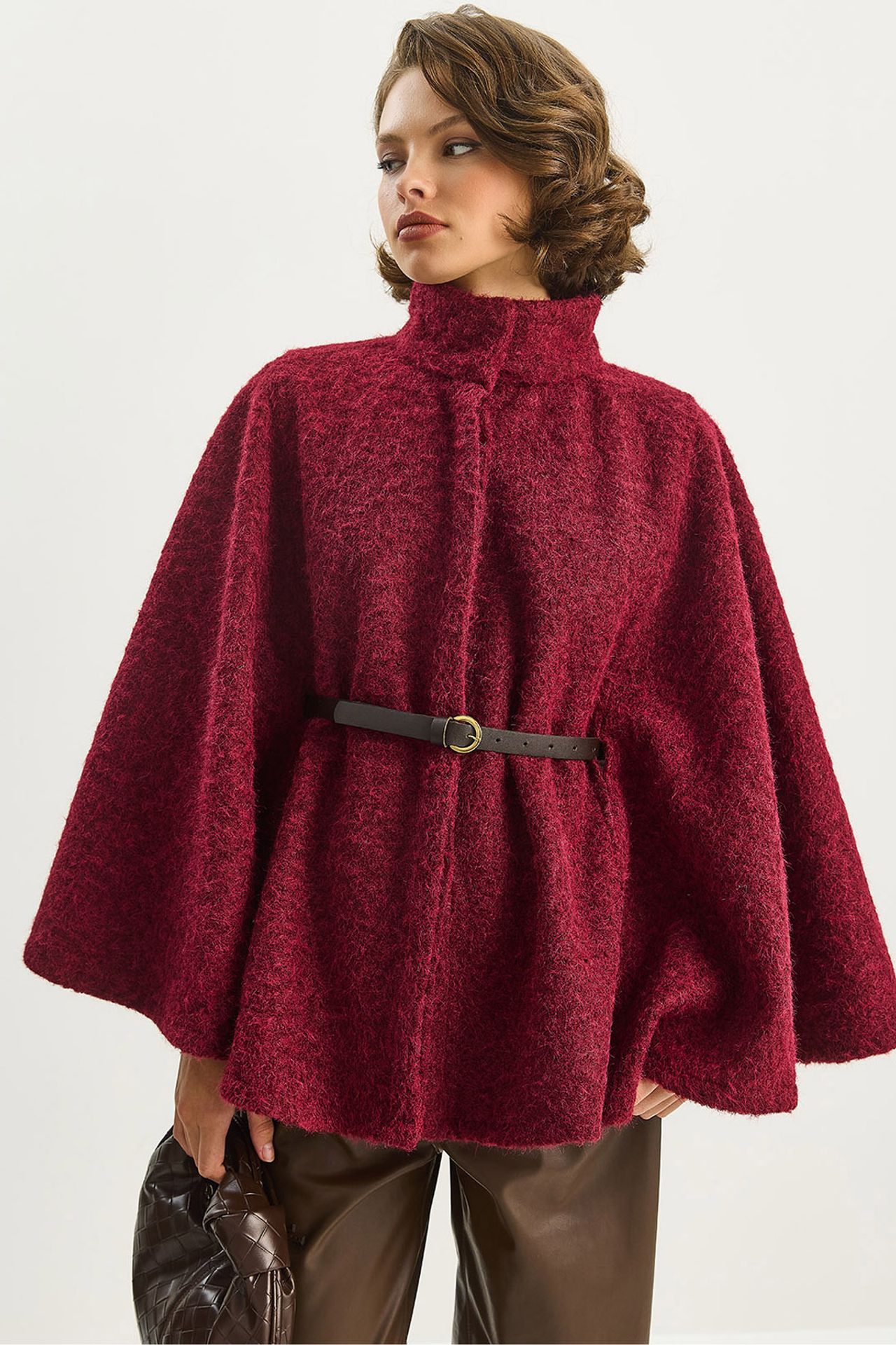 LUCCI Textured Oversized Overcoat with Button Closure 1