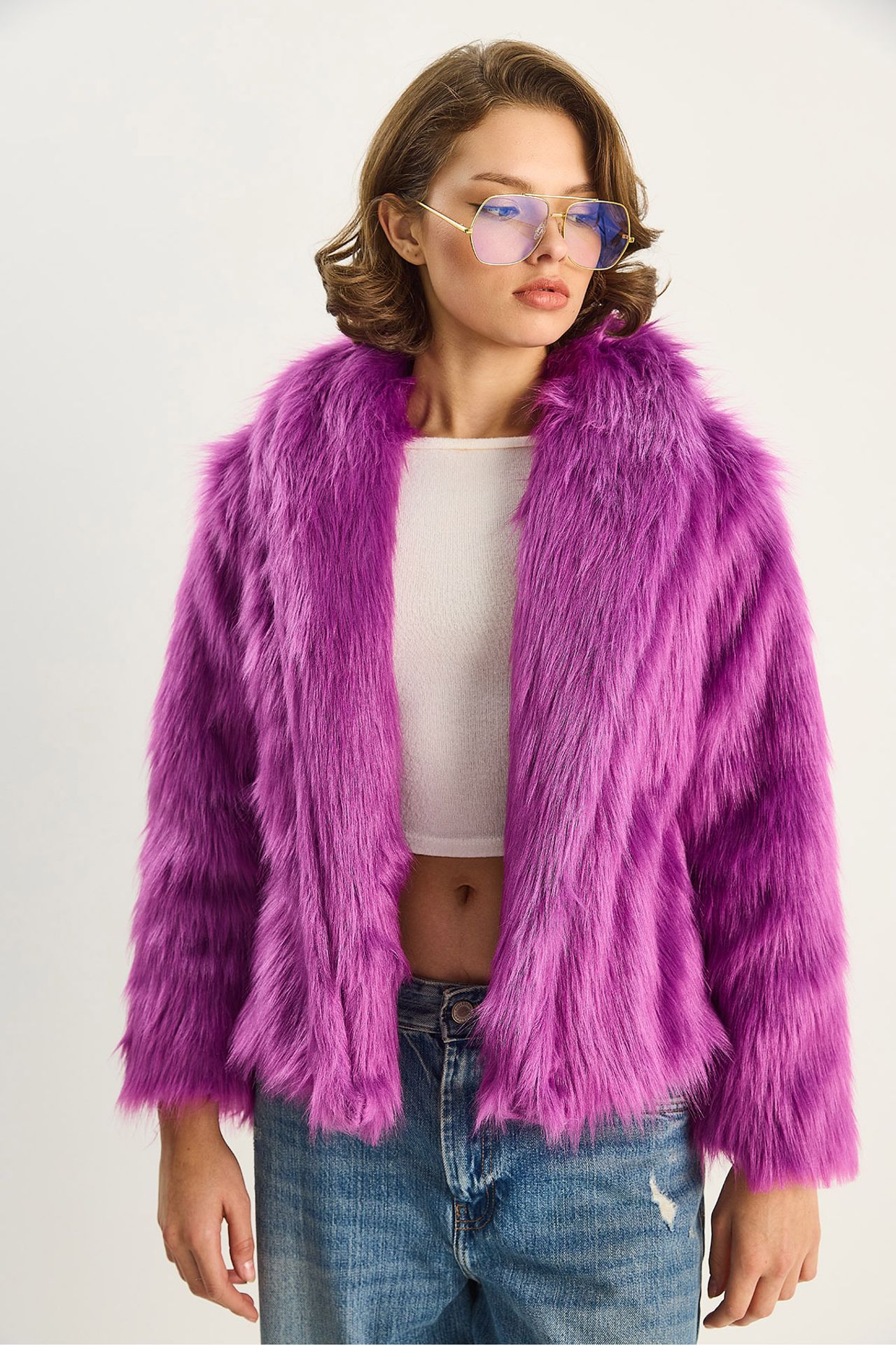 LUCCI Faux-Fur Coat