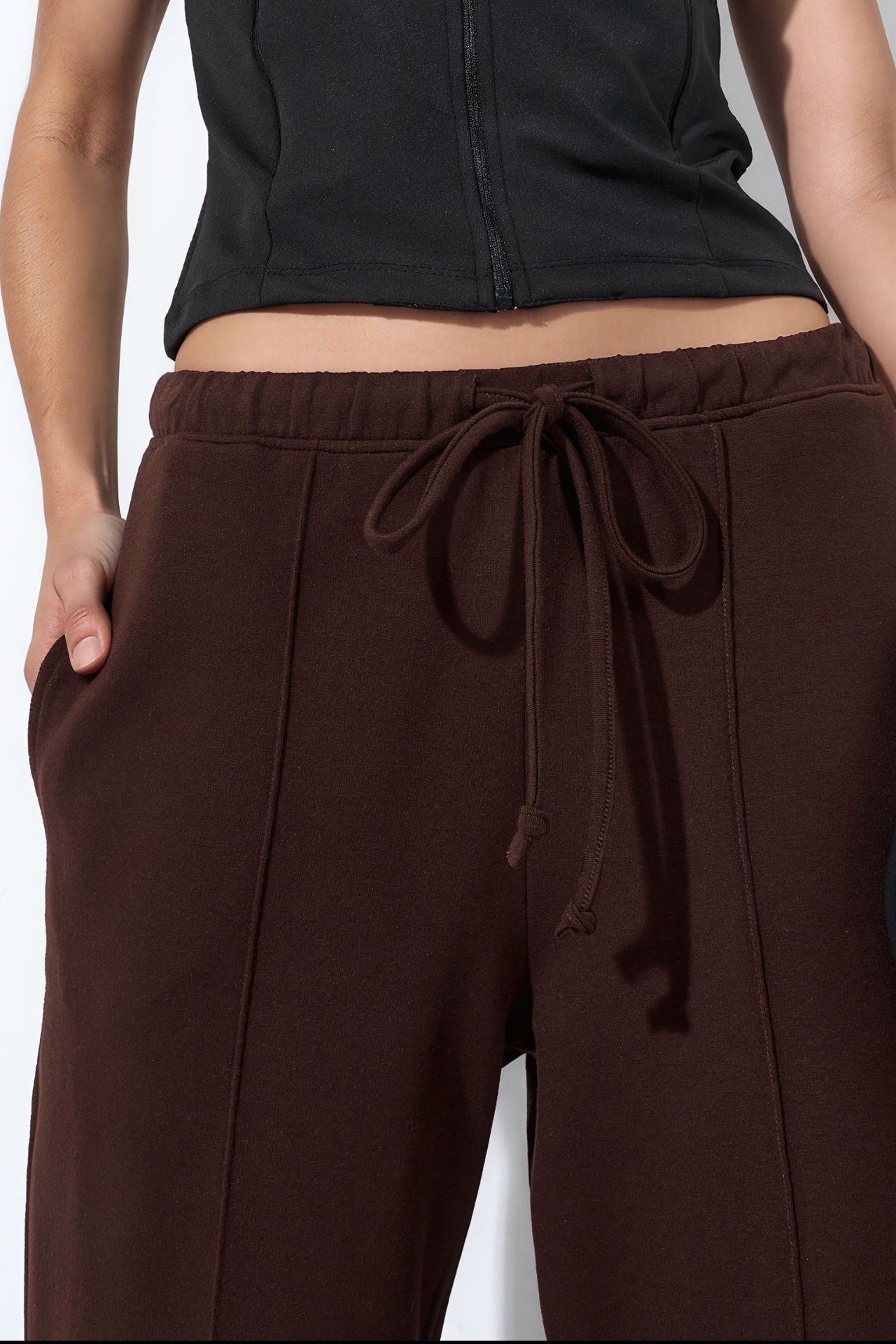 BUSEM Kadın Flare Paça Jarse Jogger Pantolon 4