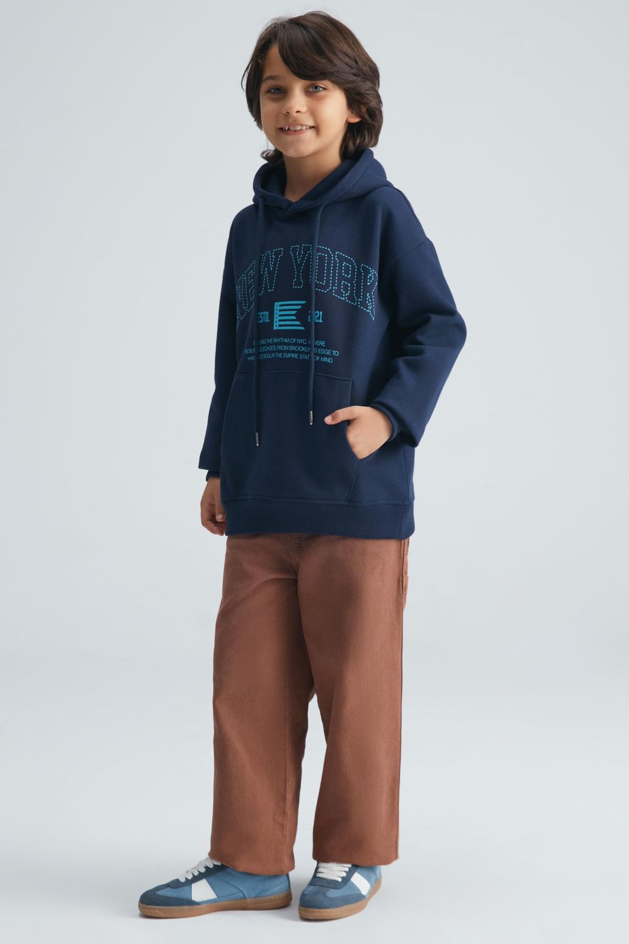 GRIMELANGE Hooded Text Print Pocket Sweatshirt 3
