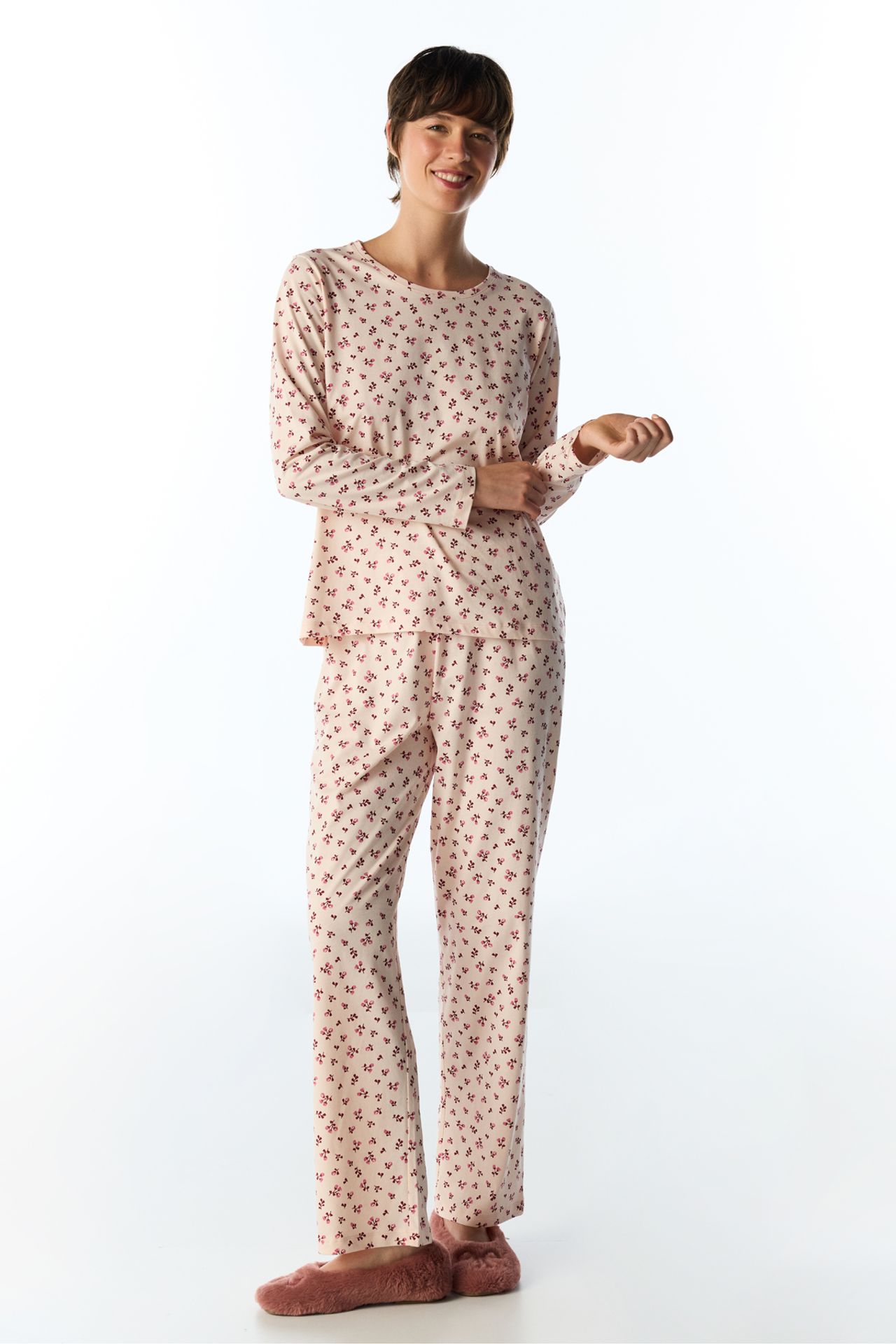 PENTI Petal Floral Long Sleeve Pants Pajama Set 2