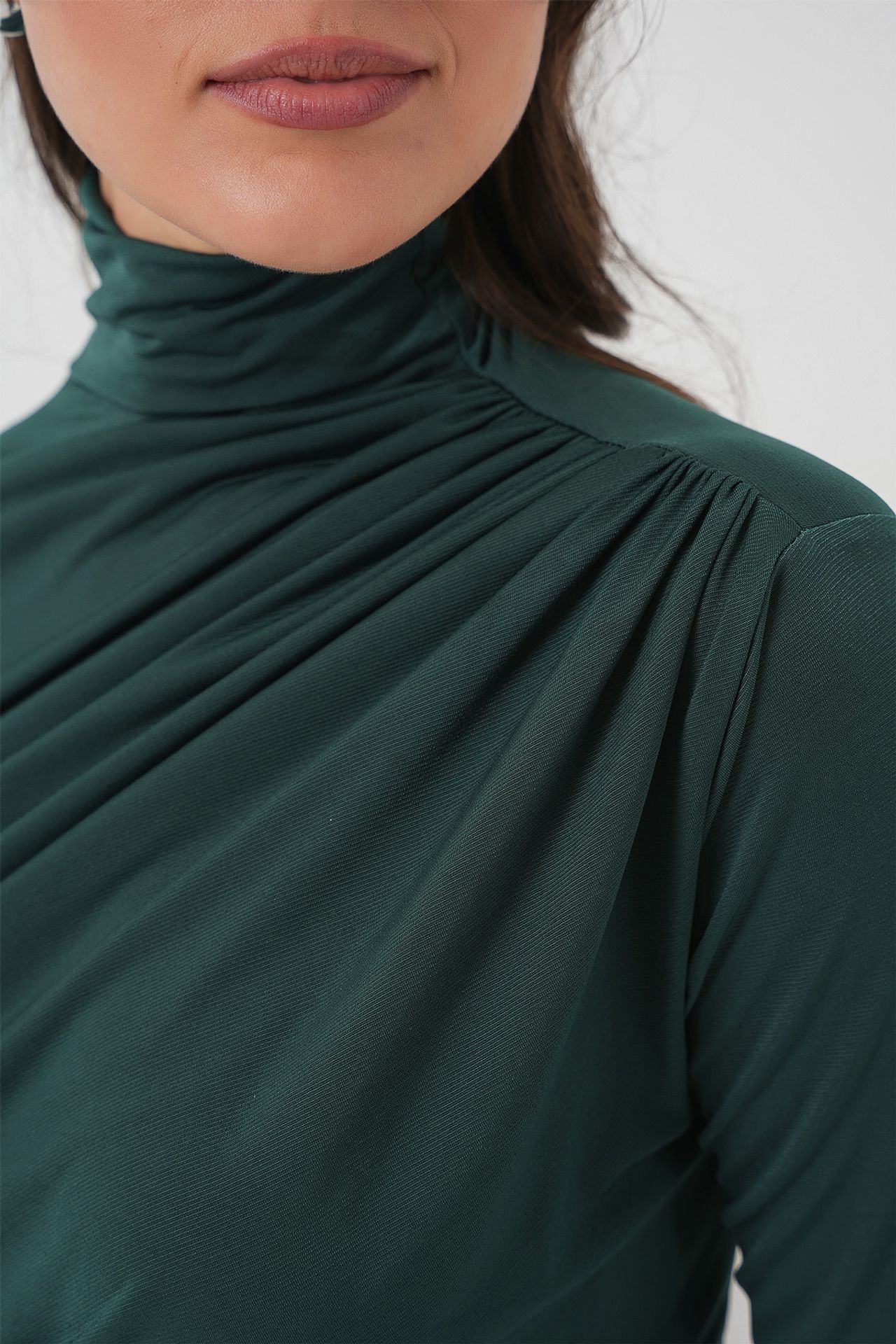 BDART Fitted Turtleneck Blouse with Drape Detail 6