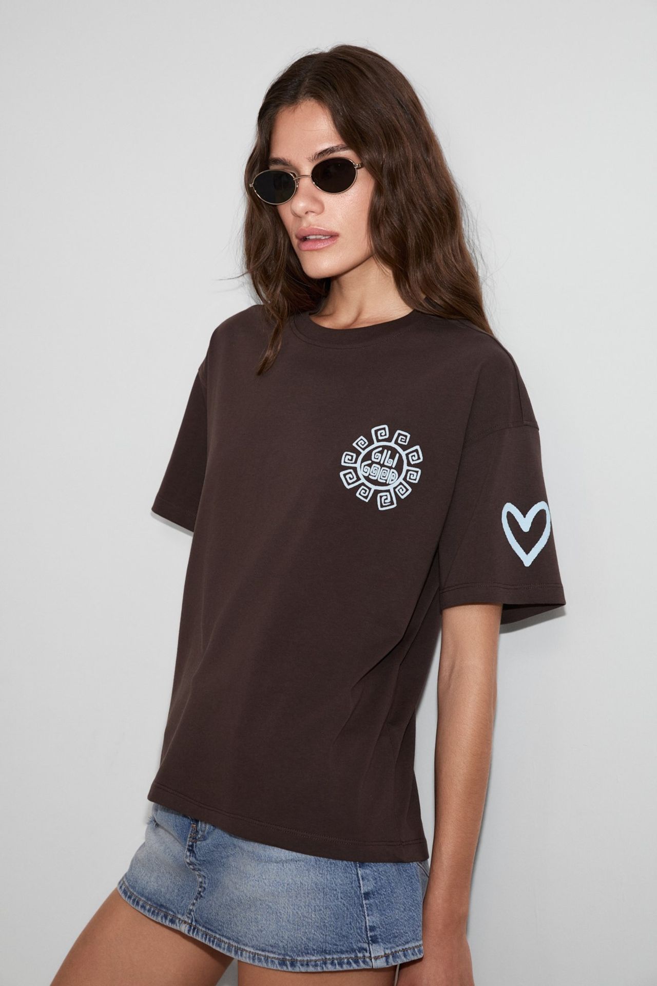 GRIMELANGE Oversized Crew Neck Logo T-Shirt 3