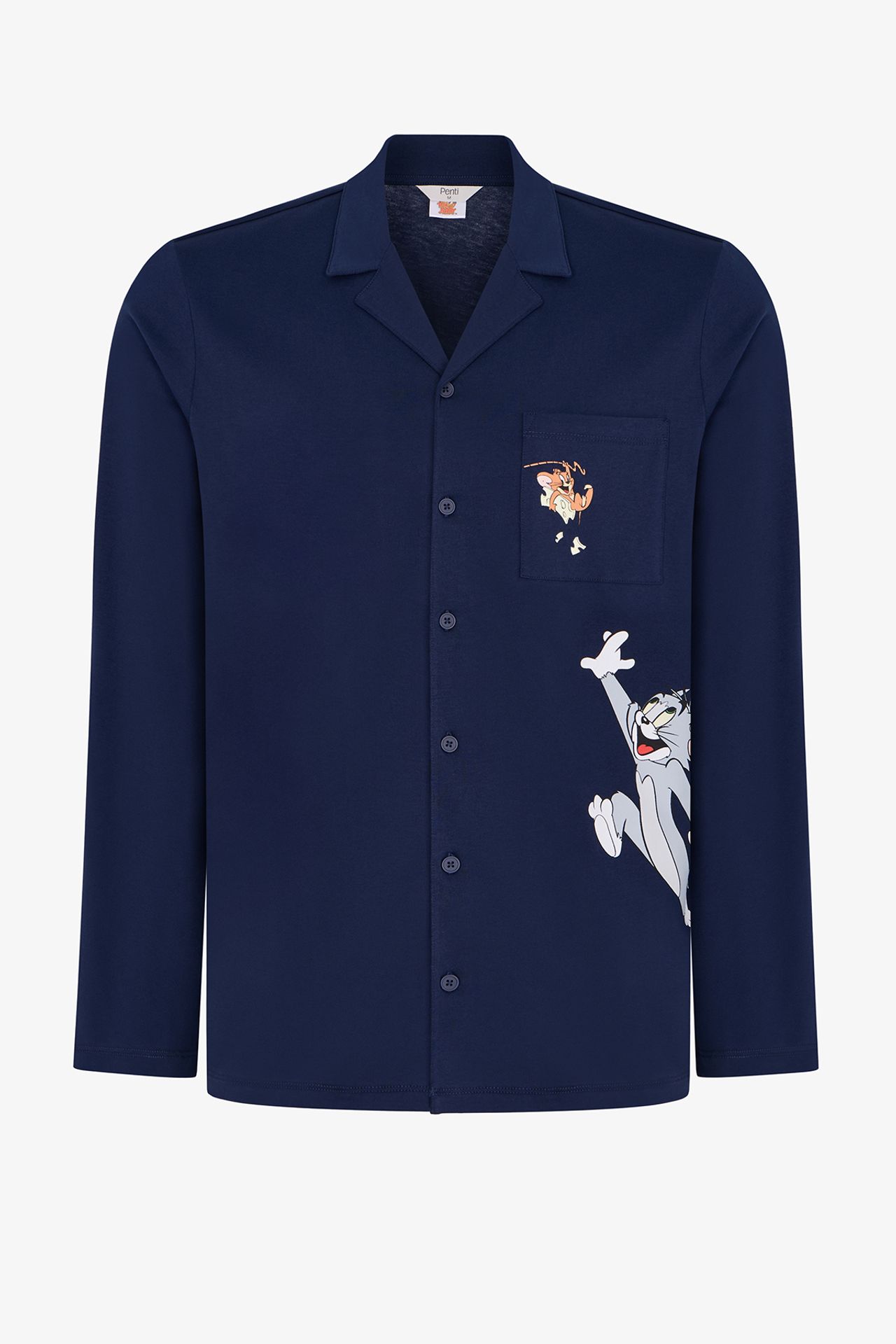 PENTI Men's Tom&jerry Long Sleeve Shirt Trousers Pajama Set 2