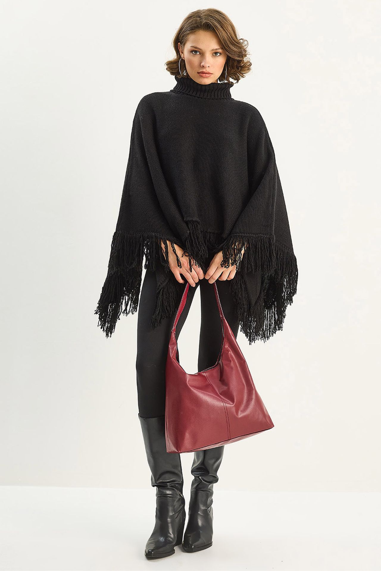 LUCCI Turtleneck Poncho 1