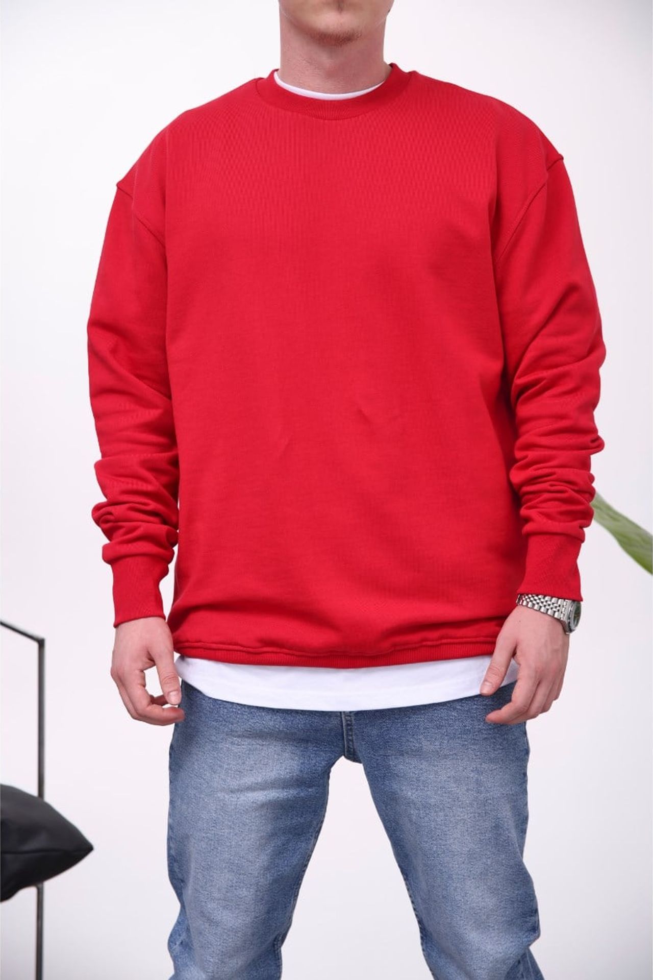 NOMARC Normal Kalıp Bisiklet Yaka Sweatshirt 3