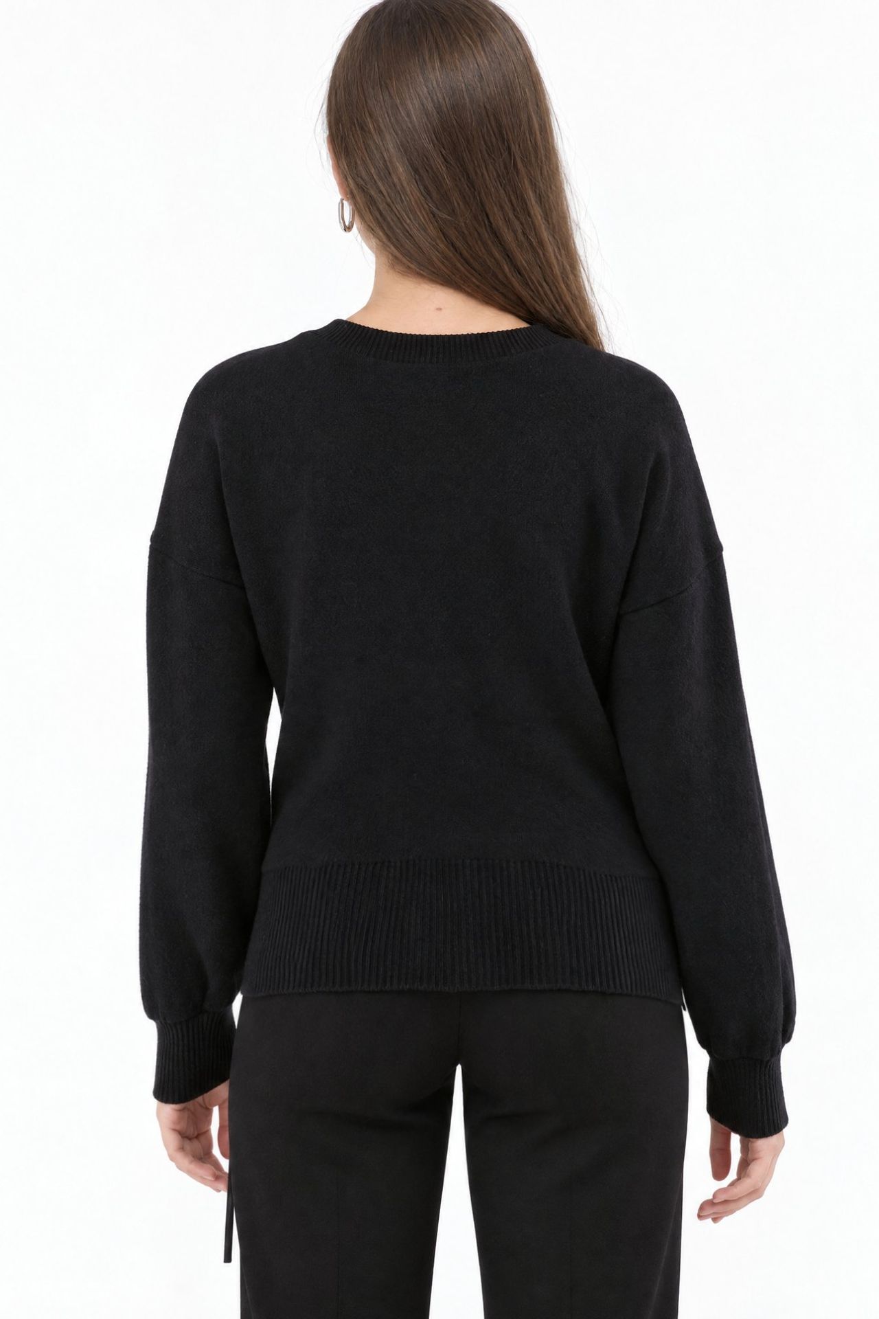BUSEM Women's Crop V-neck Sweatshirt 2