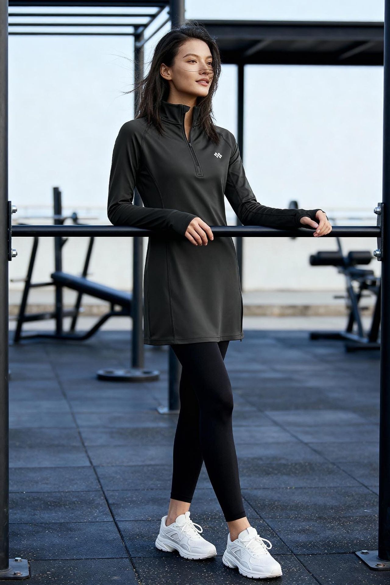 TOMMY Long-sleeve Knit Tunic Top With Half Turtleneck 4