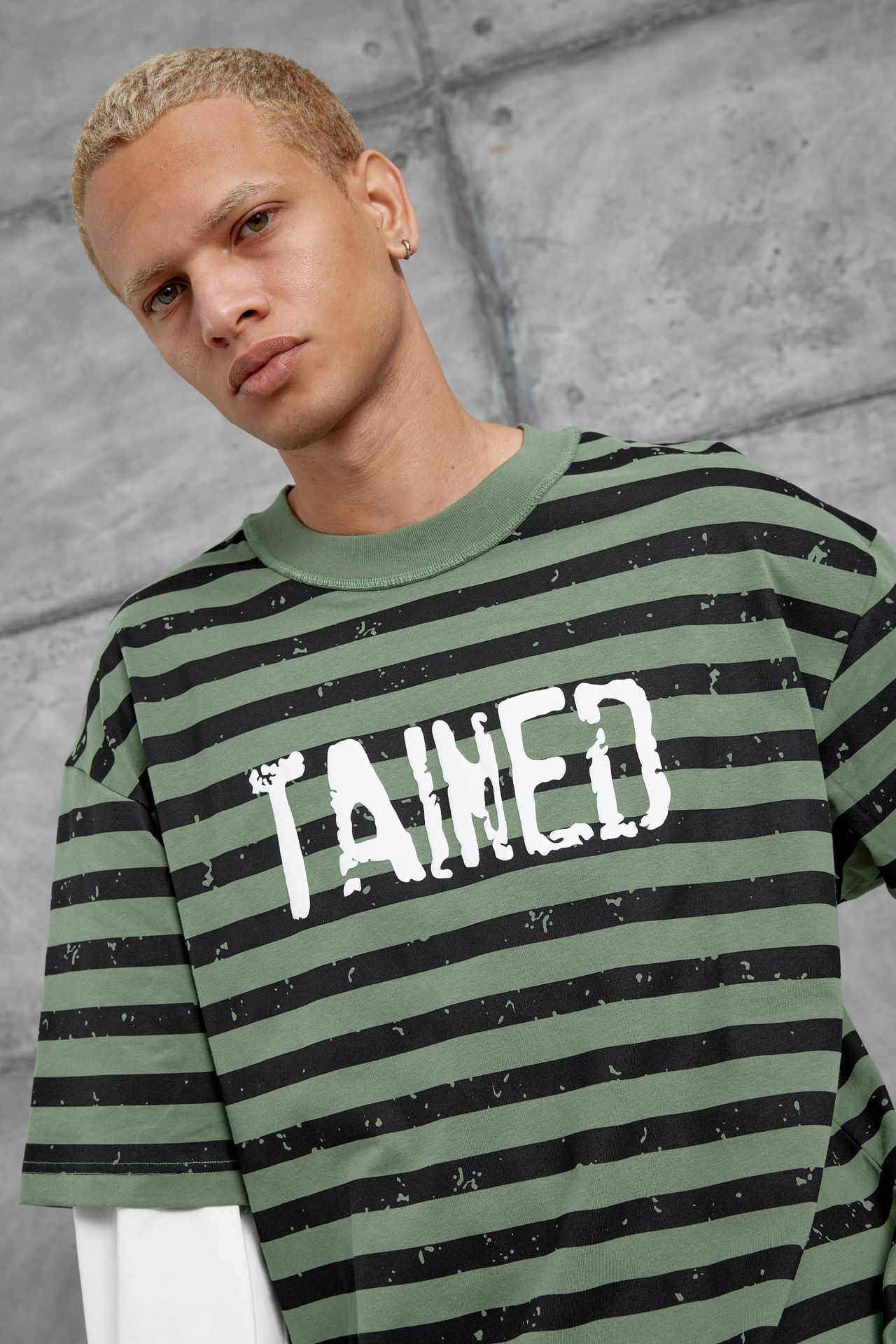 NOMARC Bol Çizgili Bisiklet Yaka Sweatshirt 5