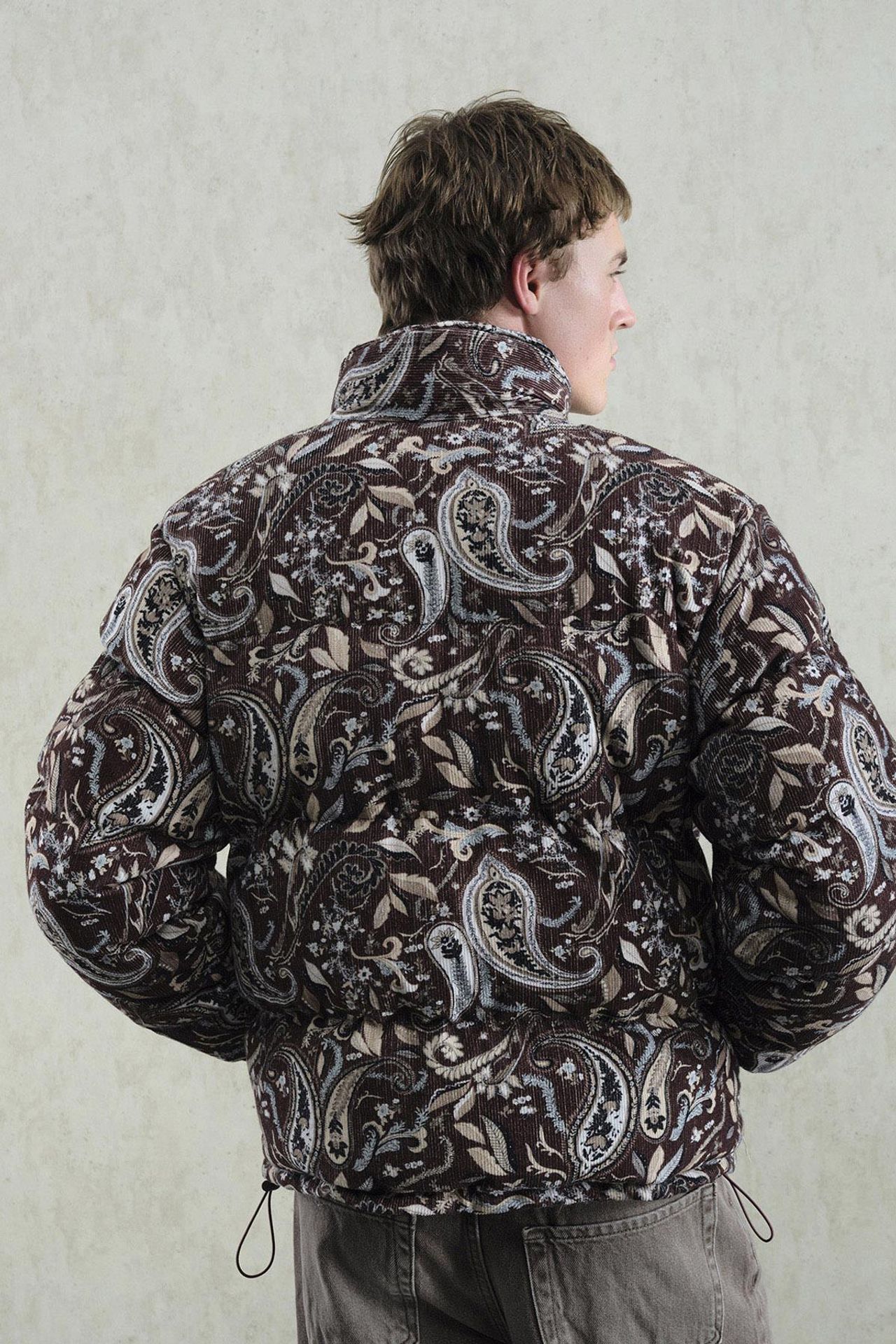 GIESTO Patterned Puffer Jacket with Zipper Collar 4