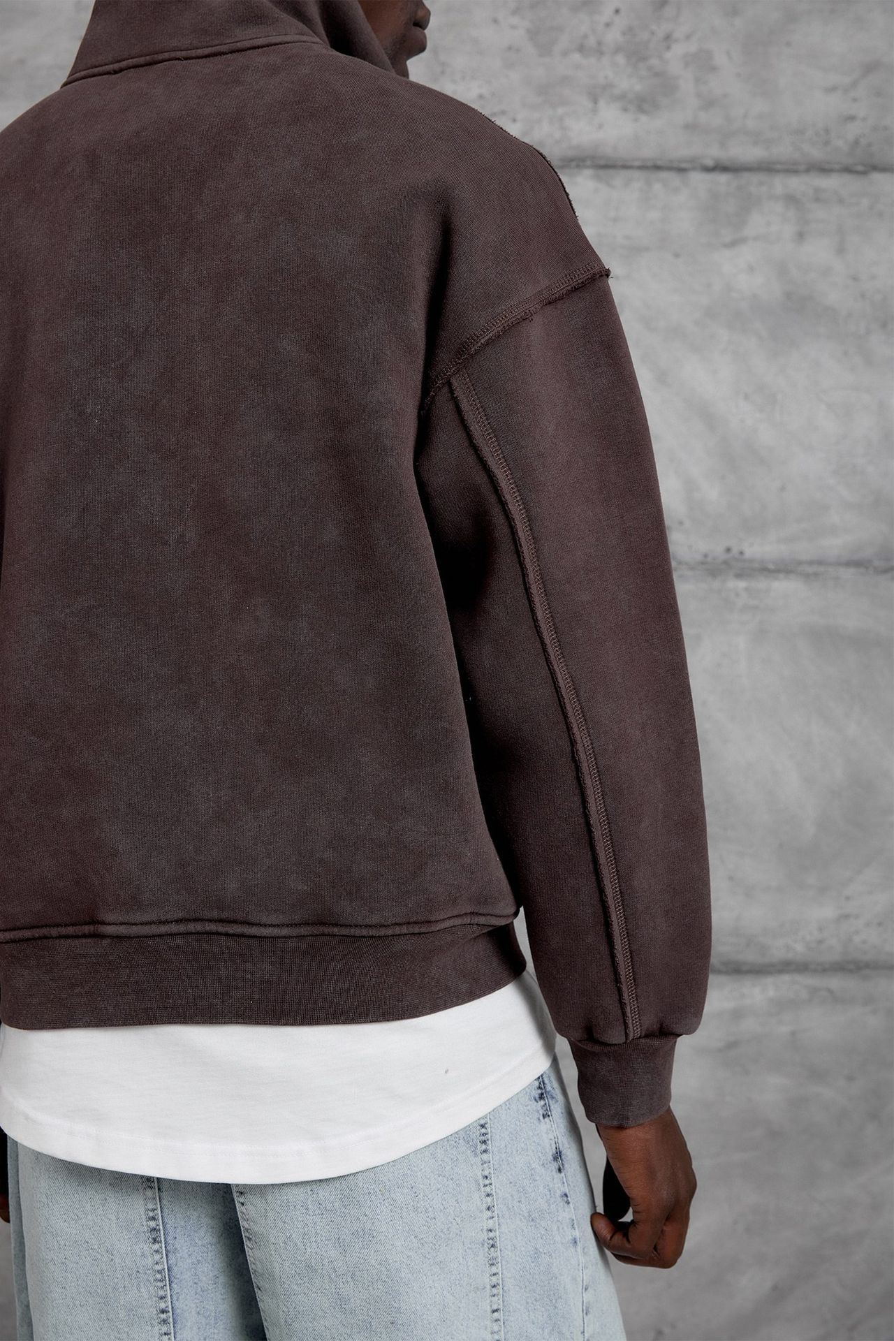 NOMARC Bol Kesim Yarım Fermuarlı Uzun Kollu Sweatshirt 4
