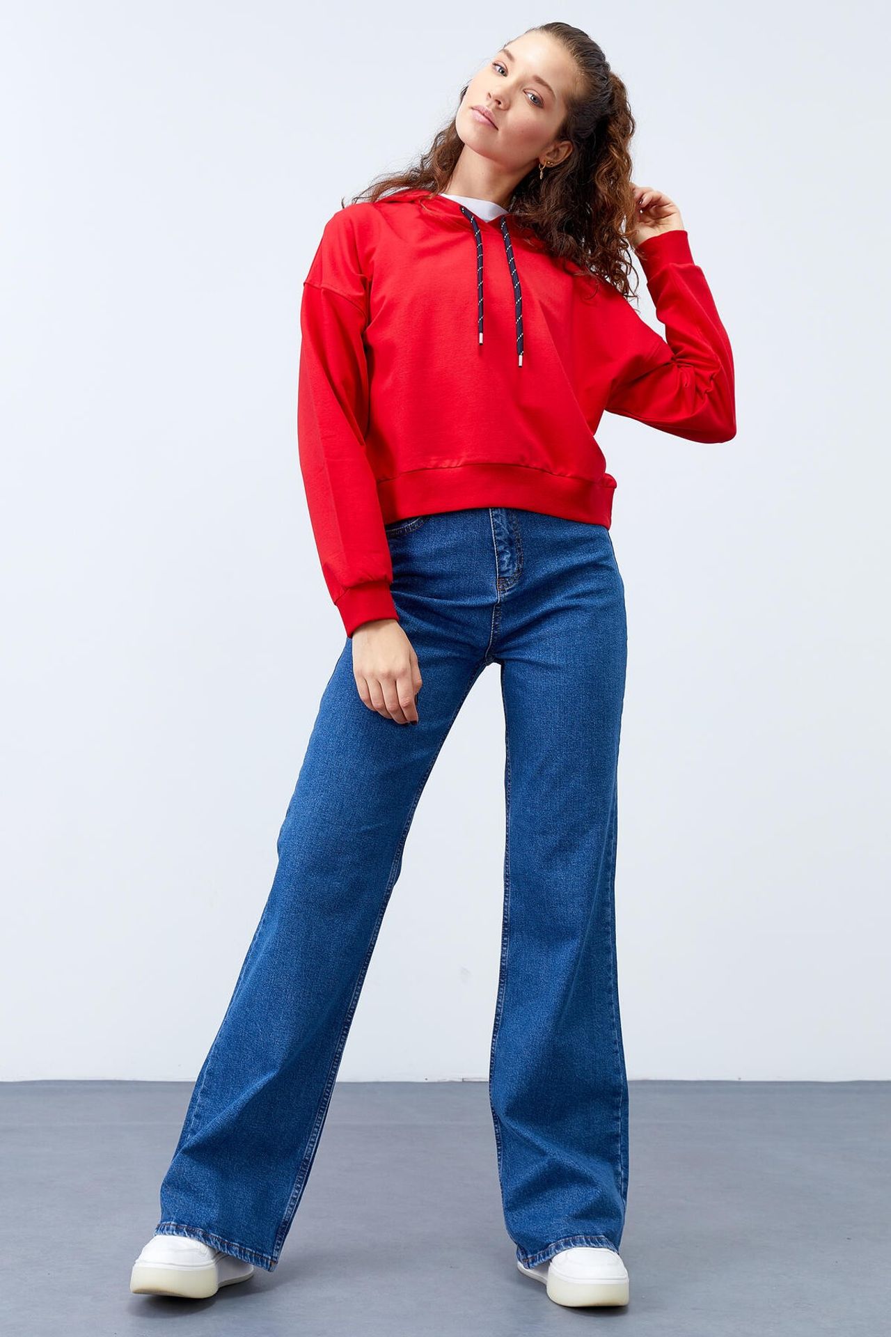 TOMMY Relaxed Hooded Sweatshirt With Tie Detail 4