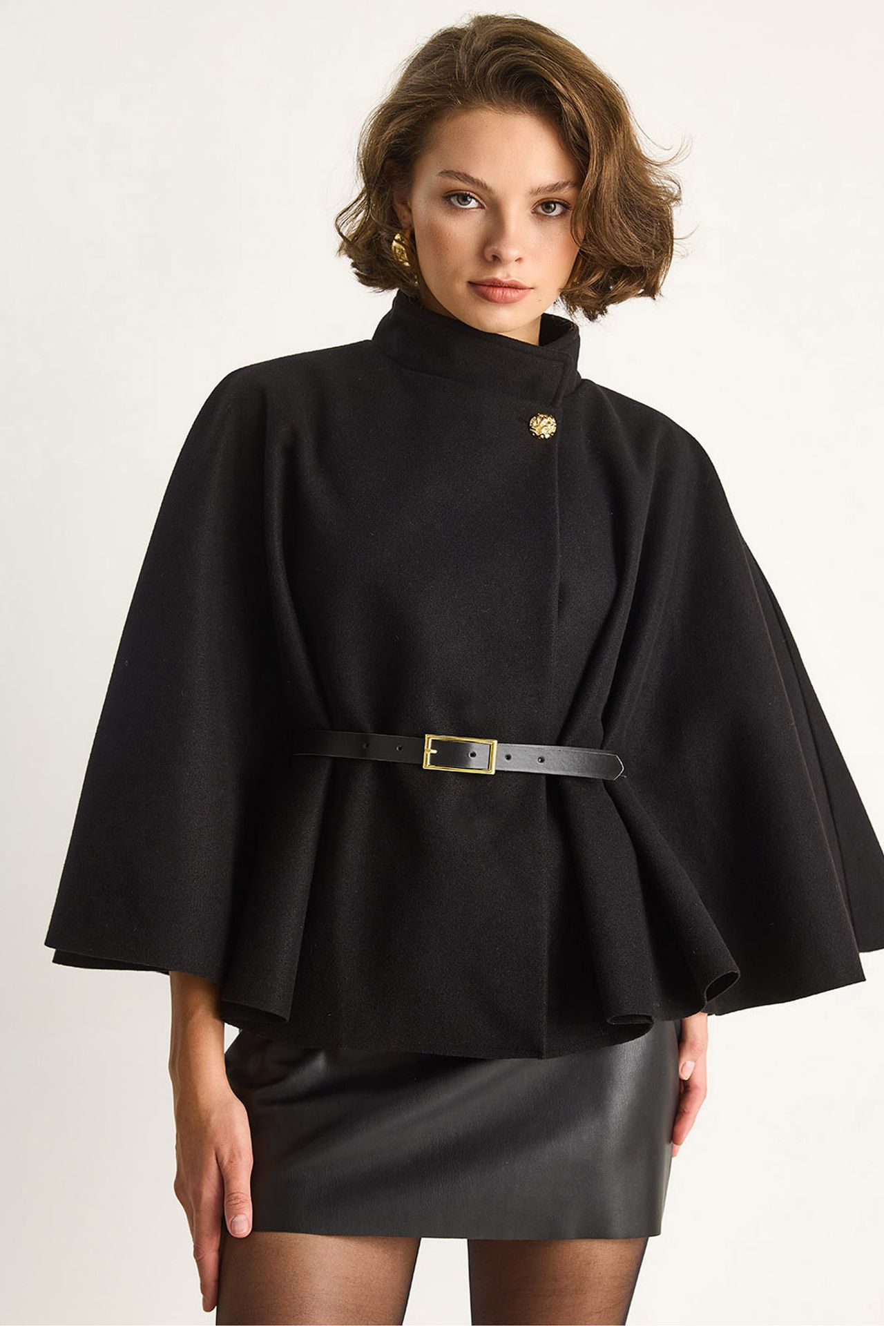 LUCCI Oversized Wool Blend Overcoat 1