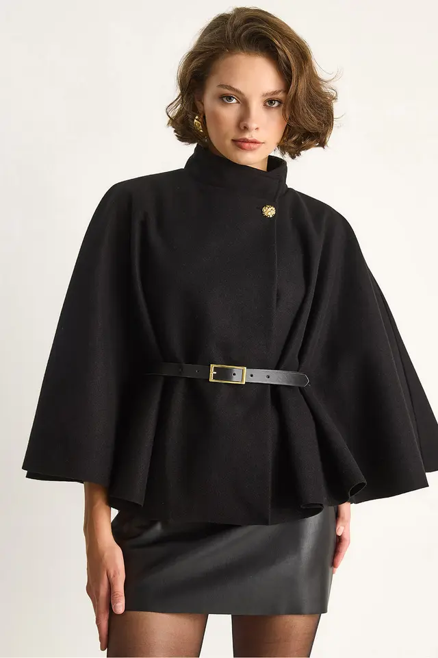 LUCCI Oversized Wool Blend Overcoat