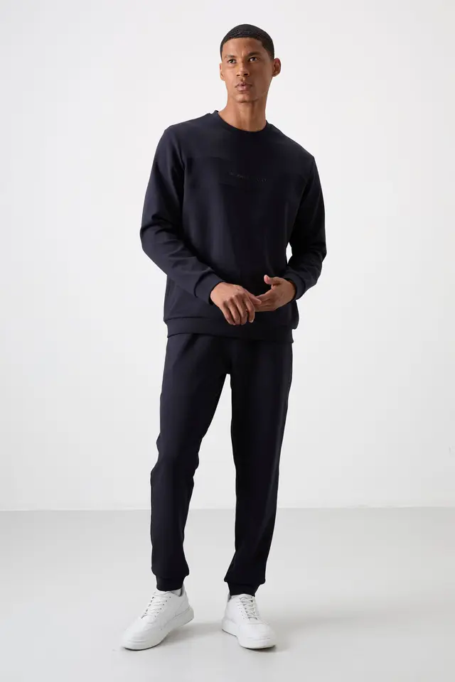 TOMMY Printed Fleece Sweatshirt And Pants Set