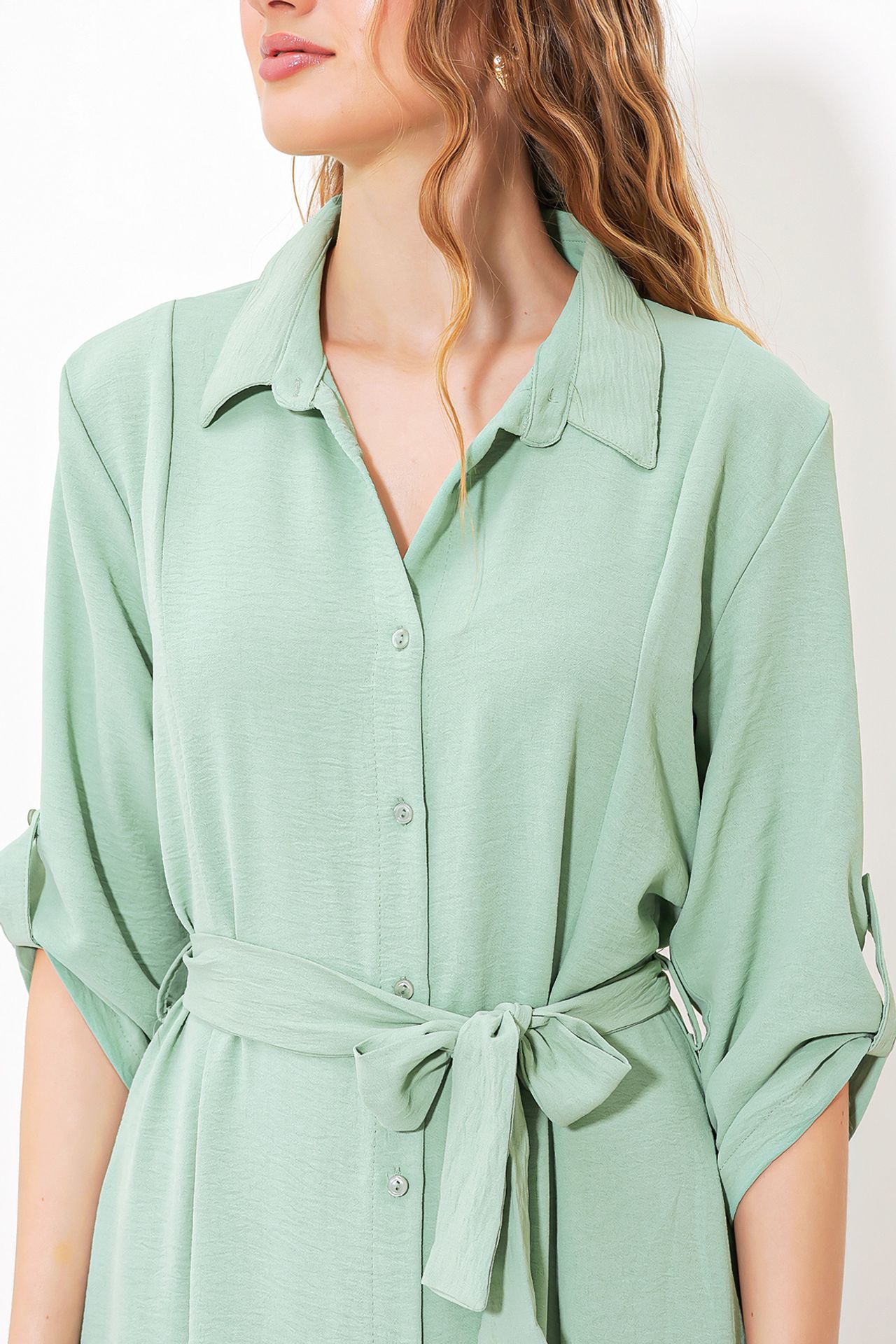 BDART Textured Midi Dress with Bow 4