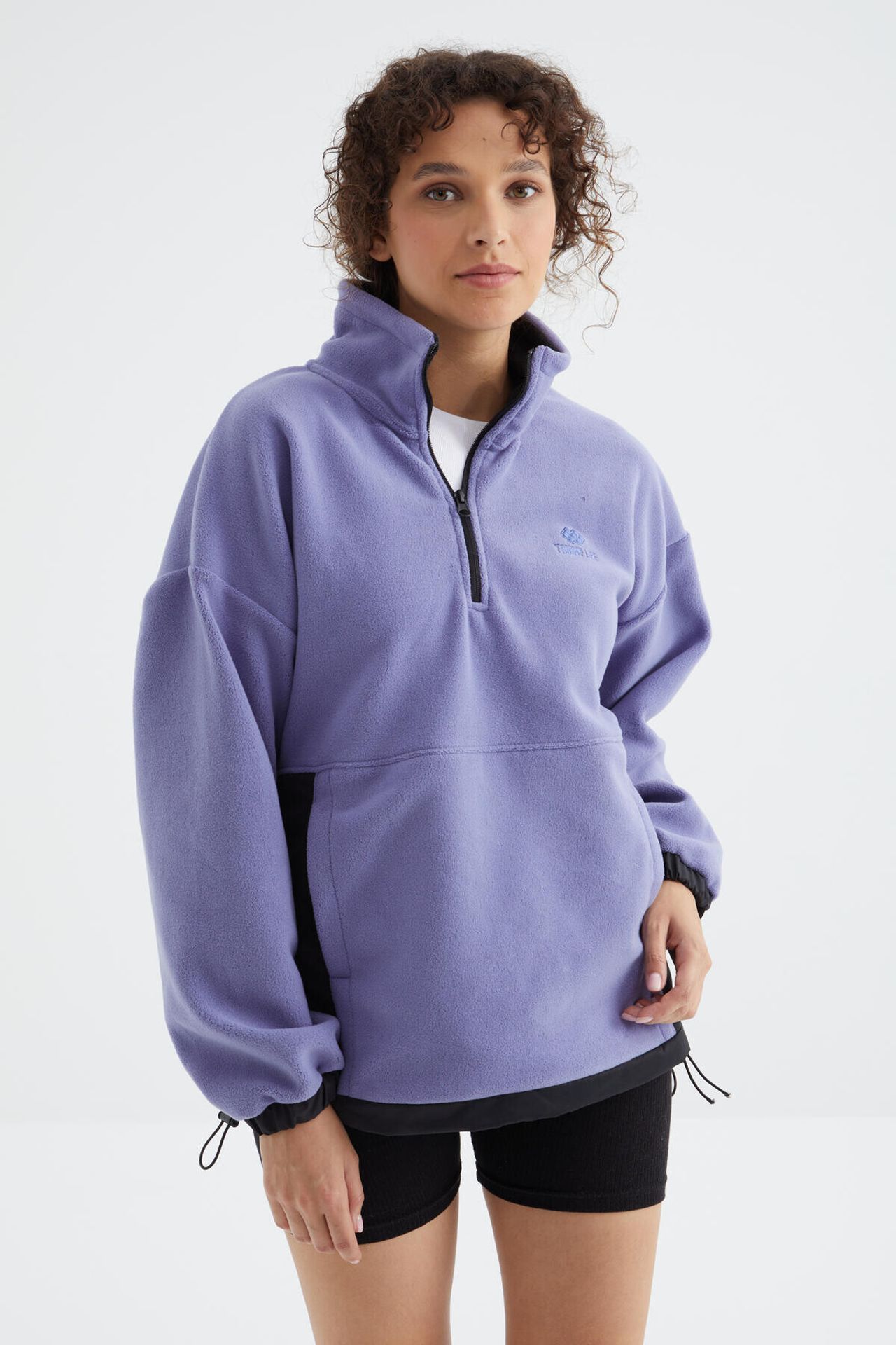 TOMMY Oversized Half-zip Plush Sweatshirt 4