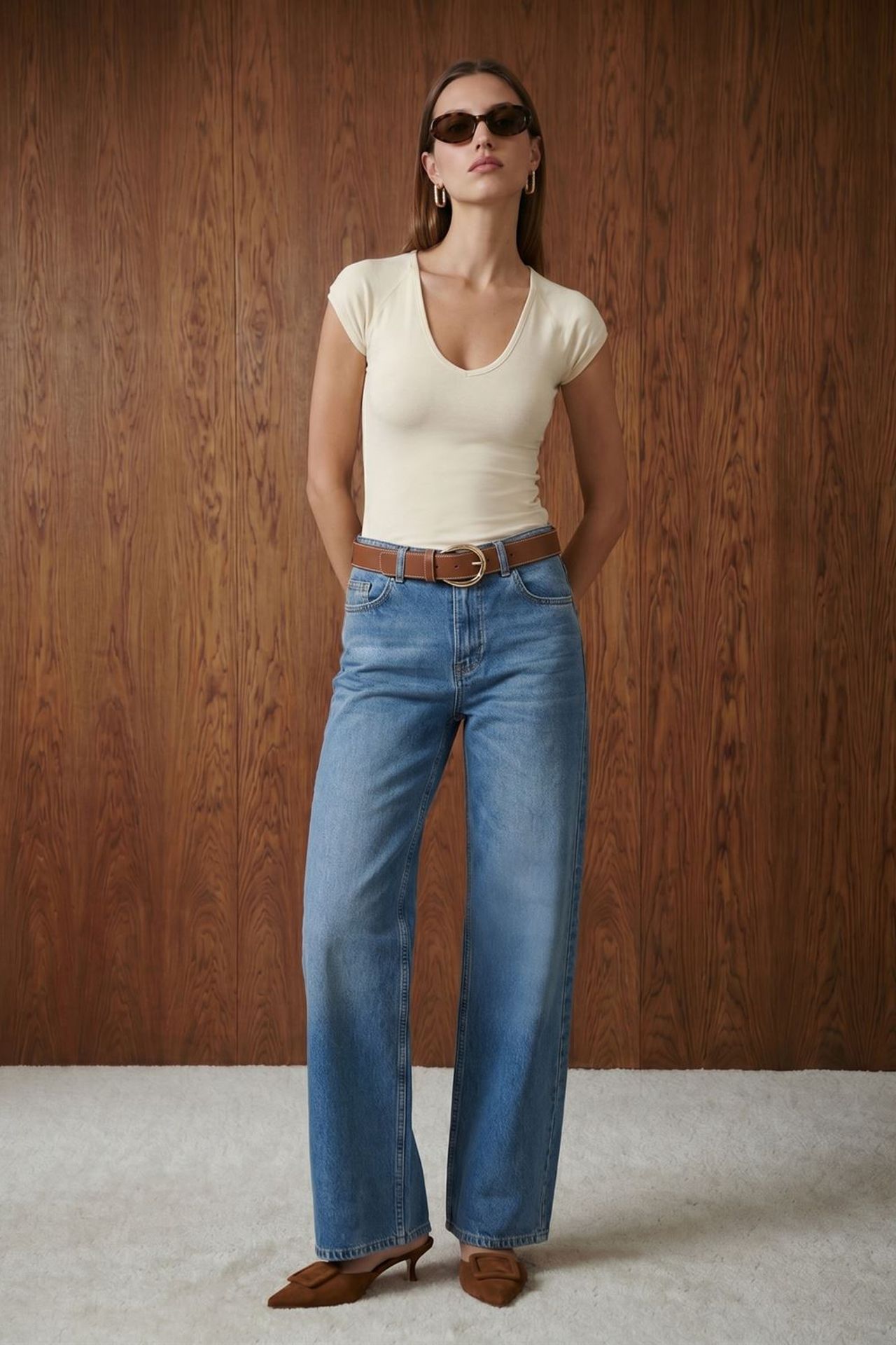 DILVIN Slim Fit Crop Jersey Top 3