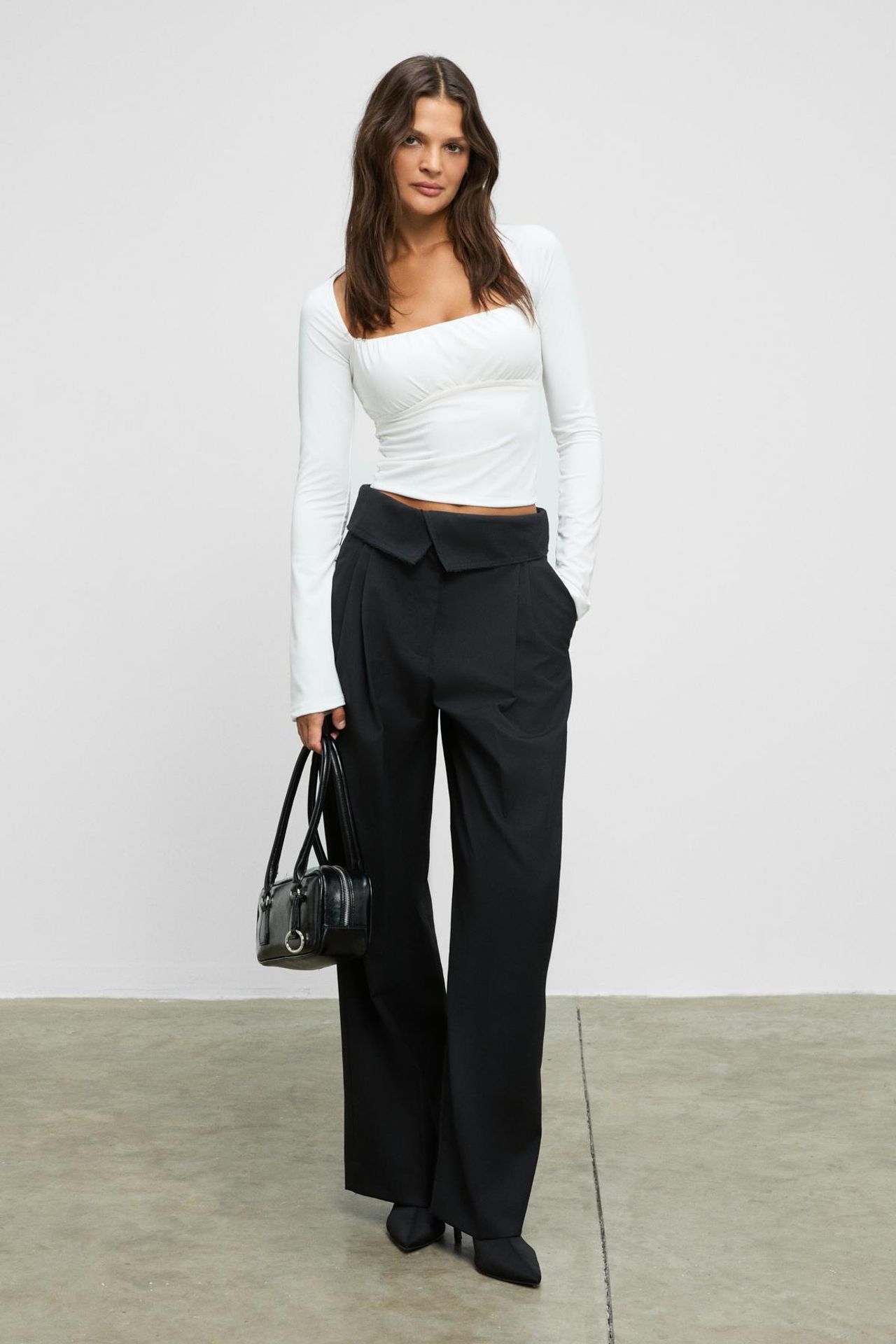 GRIMELANGE Square Neck Slim Fit Blouse 5