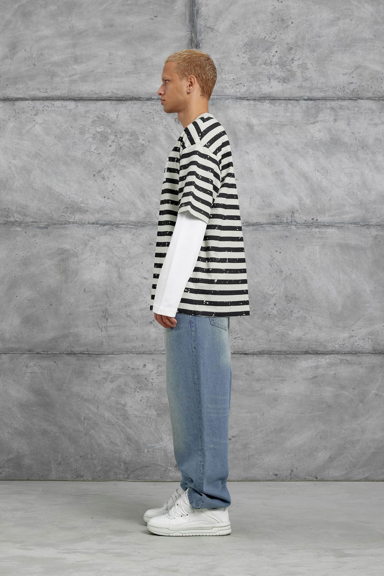 NOMARC Bol Çizgili Bisiklet Yaka Sweatshirt 3