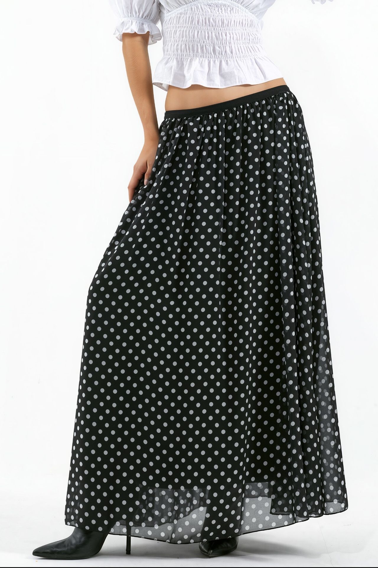 BDART High-Waist Polka Dot Maxi Skirt 1