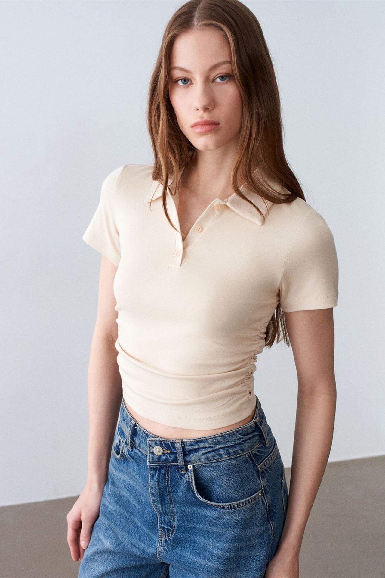 DILVIN Women’s Crop Slim Fit Polo T-Shirt 3