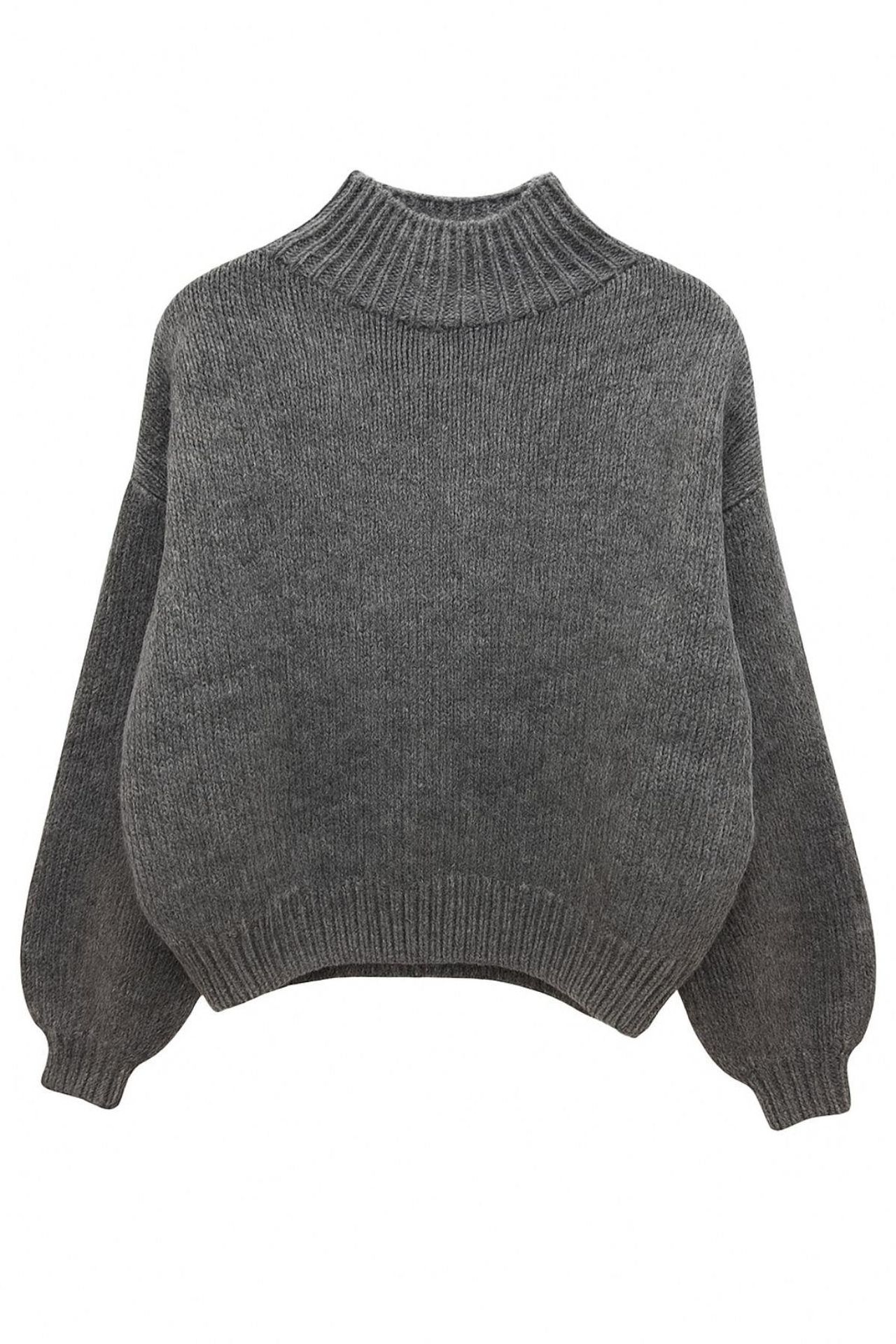 Mixray Relaxed Fit Crew Neck Thick Knit Sweater 5