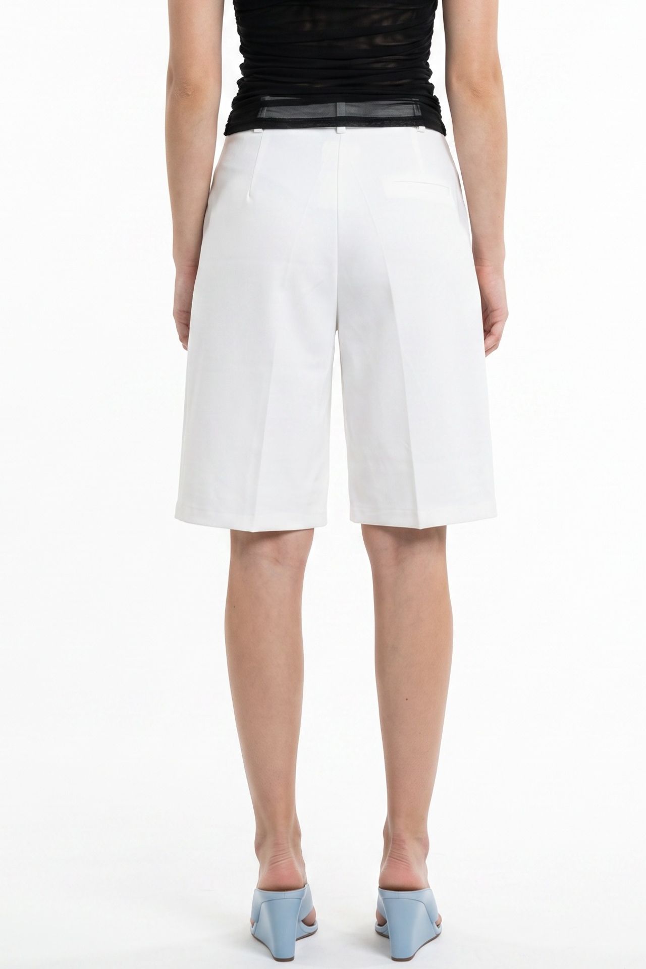 PUCKA High-Waist Wide-Leg Tailored Shorts