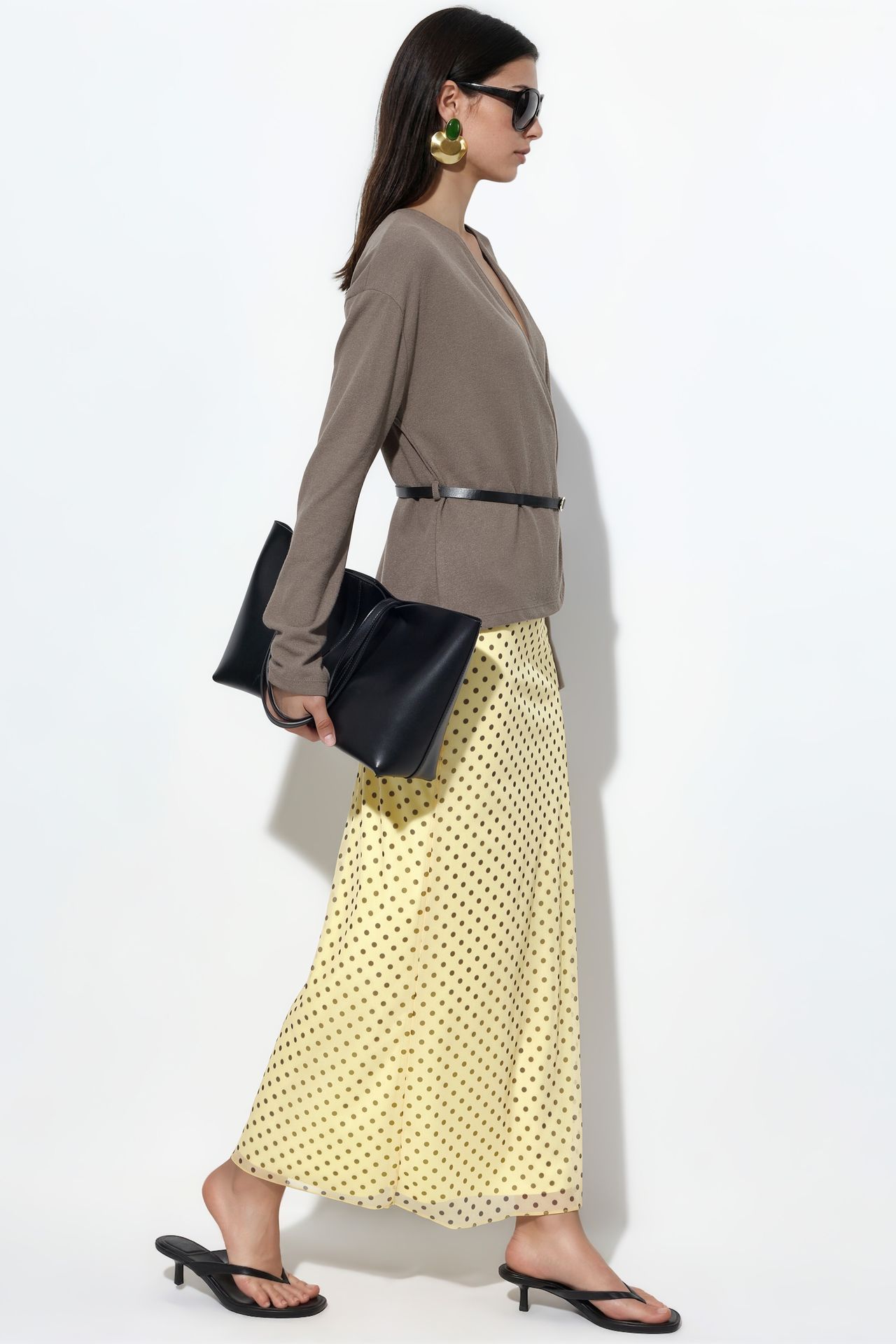 BUSEM Belted Ribbed Knit Cardigan 2