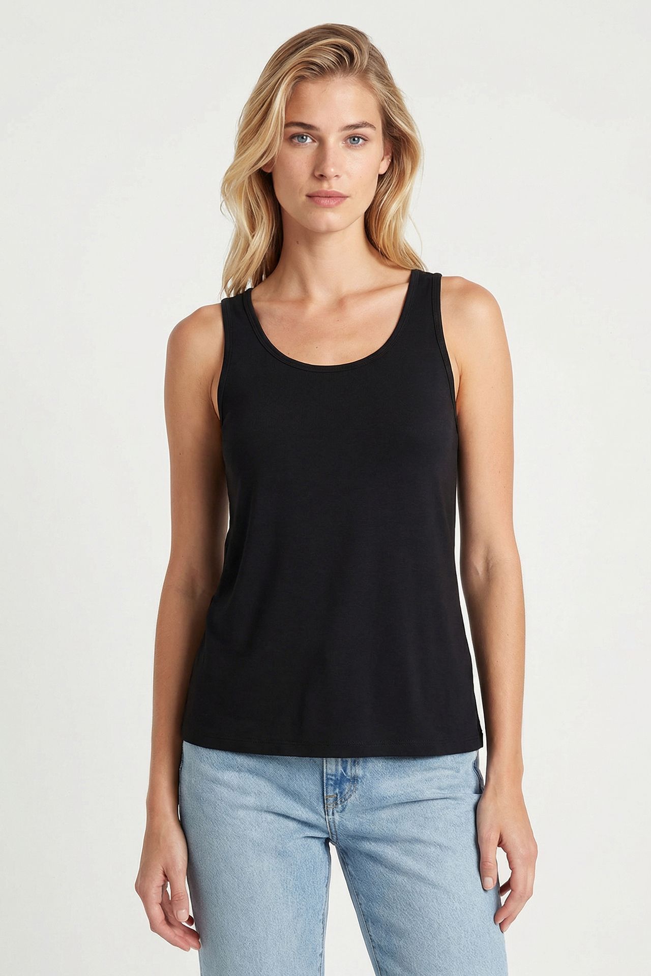 ISTANBUL Sleeveless U Collar Viscose Blend Cami 2-Pack Top 4