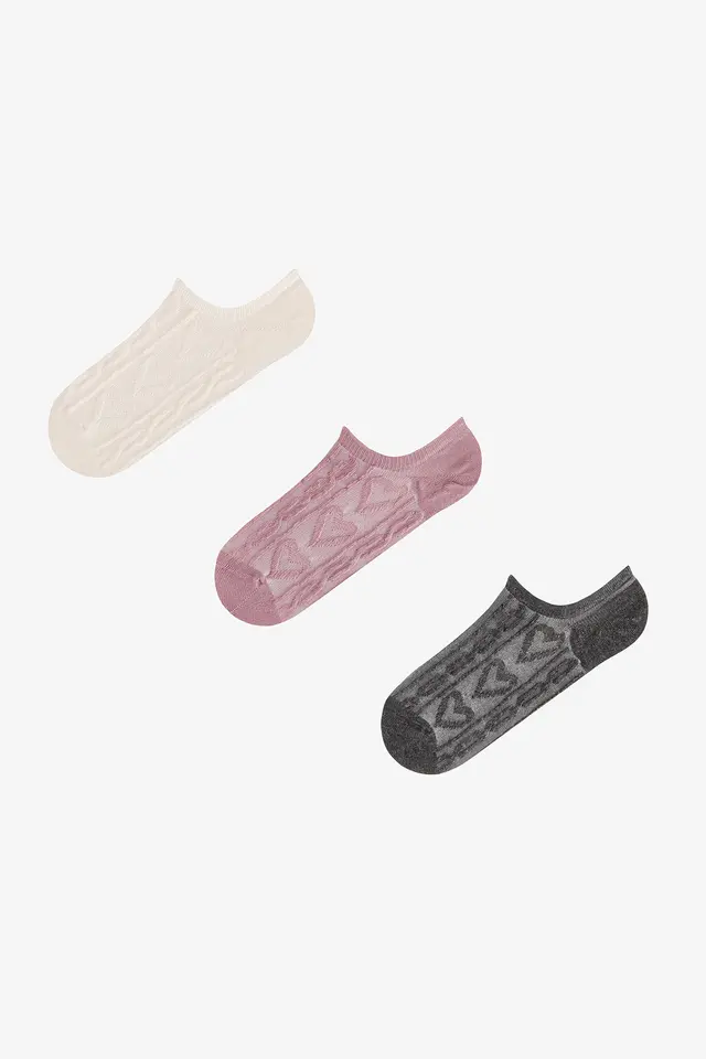 PENTI Spiral Jacquard Cotton Pair Sneaker Socks