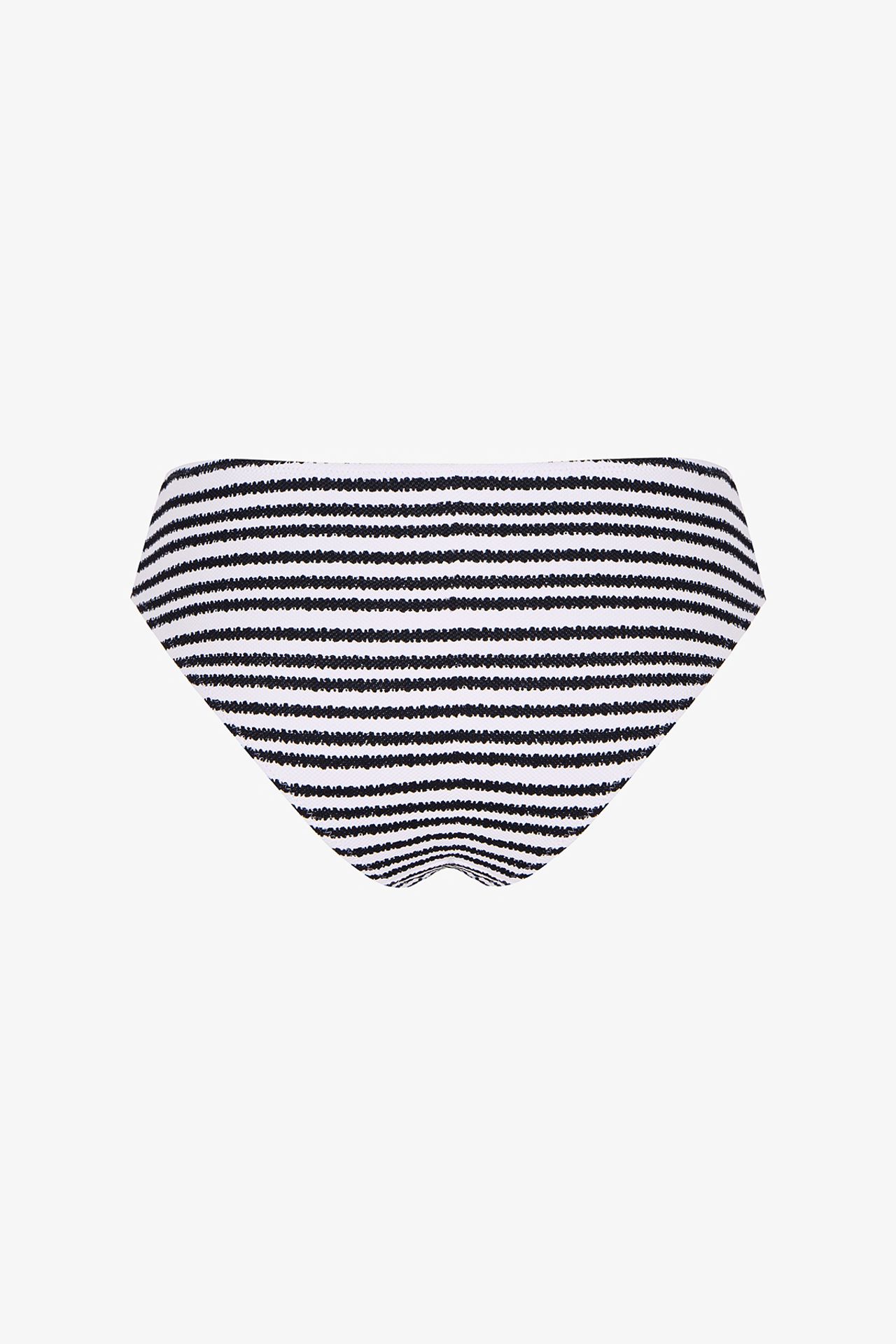 PENTI Ringel Striped Textured Mid-Rise Bikini Bottom 5