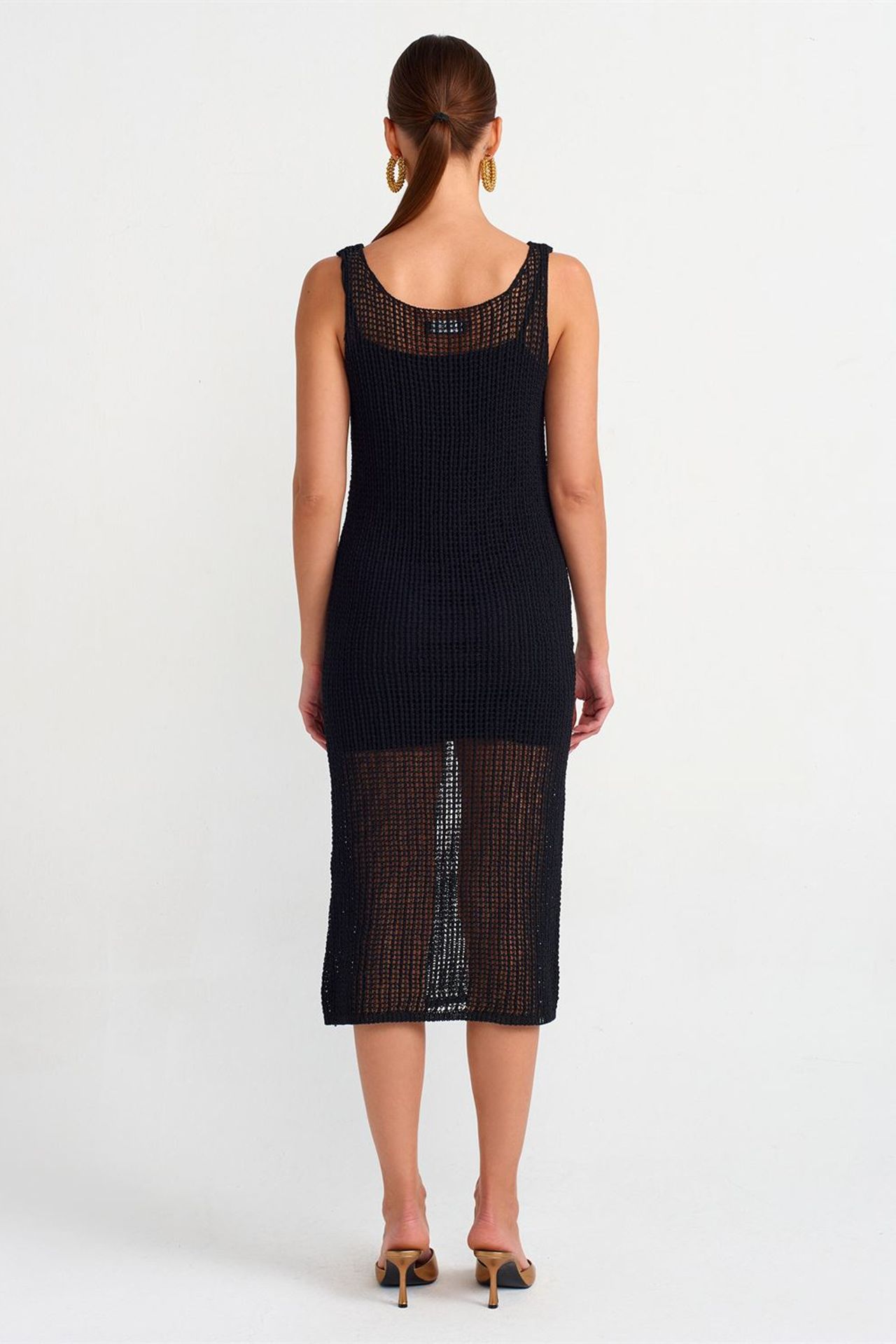 DILVIN Sleeveless Ribbed Midi Dress 2