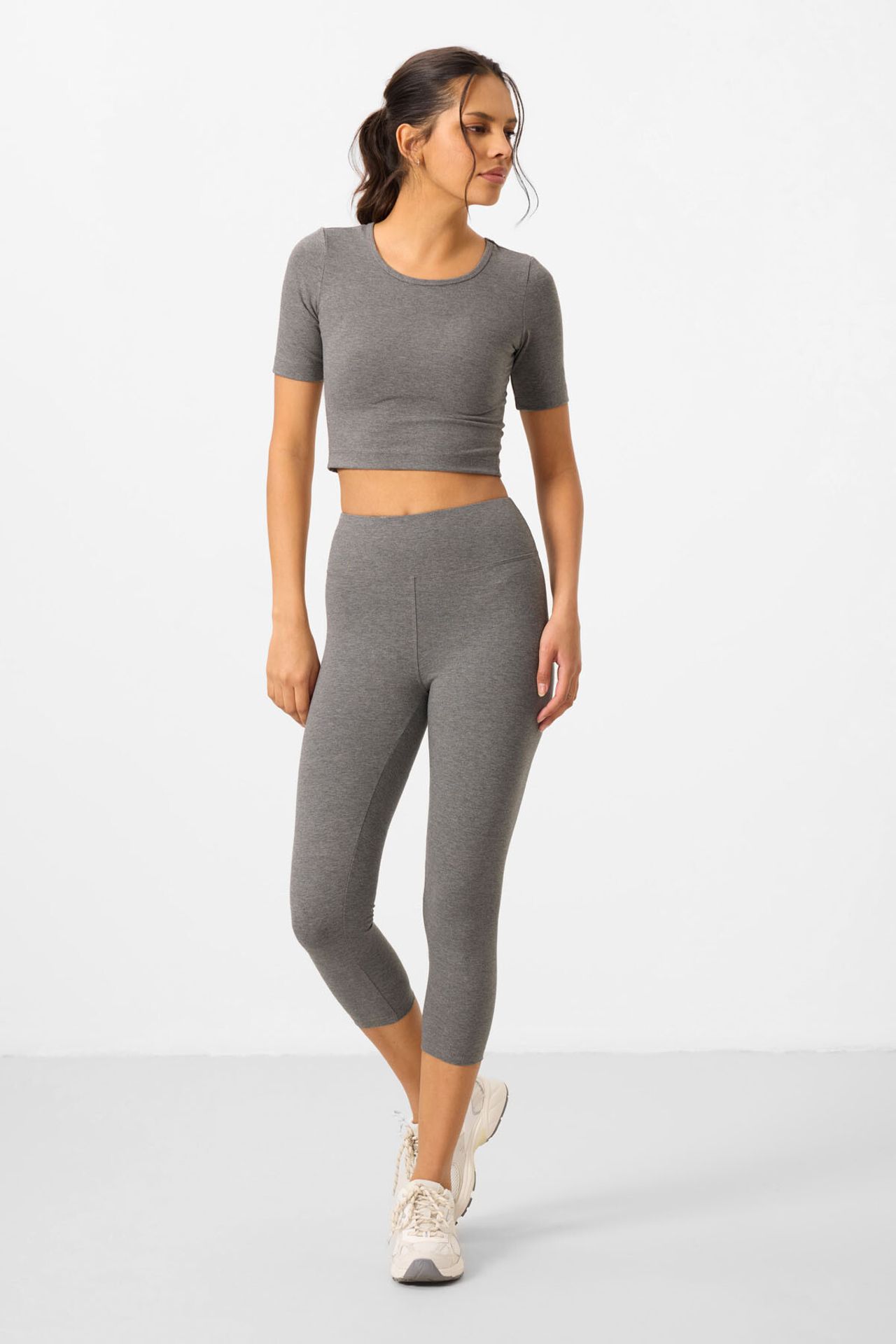 TOMMY Cotton Elastane Capri T-Shirt and Leggings Set 3