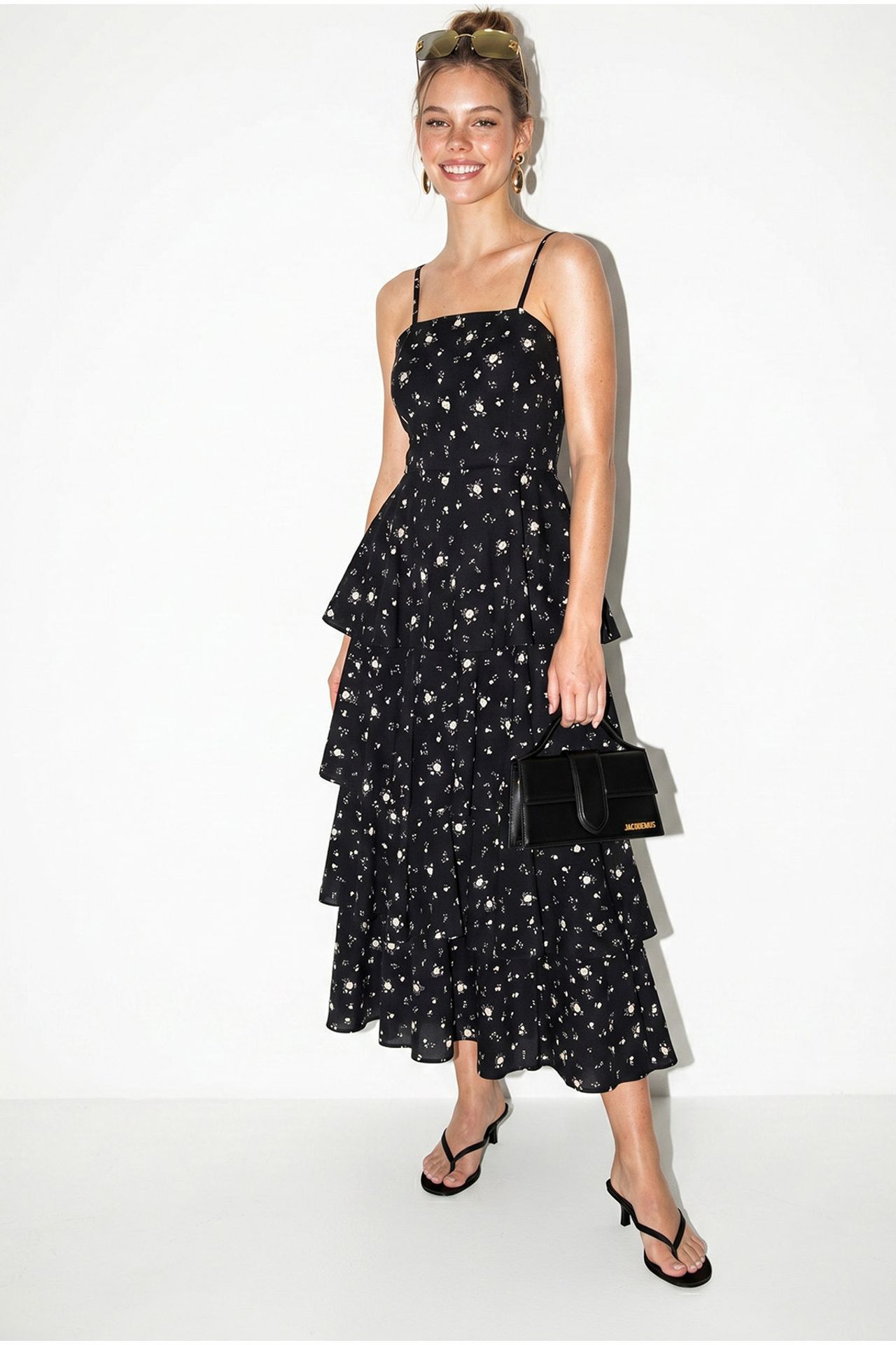 LUCCI Floral Chiffon Maxi Dress 5