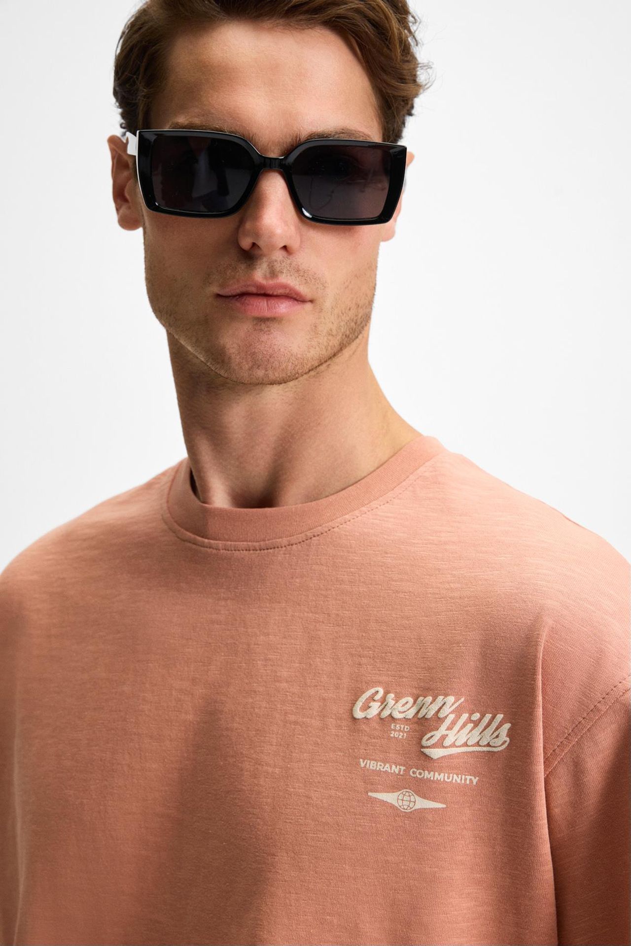 GRIMELANGE Oversized Crew Neck Logo T-Shirt 3