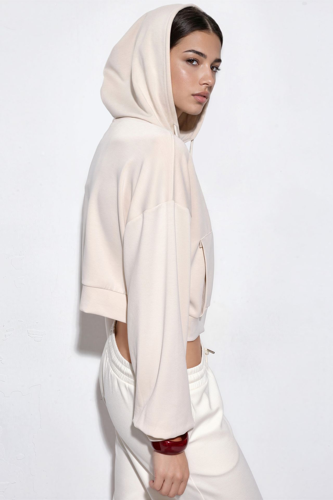 BUSEM Women's Cropped Zip Hoodie 2