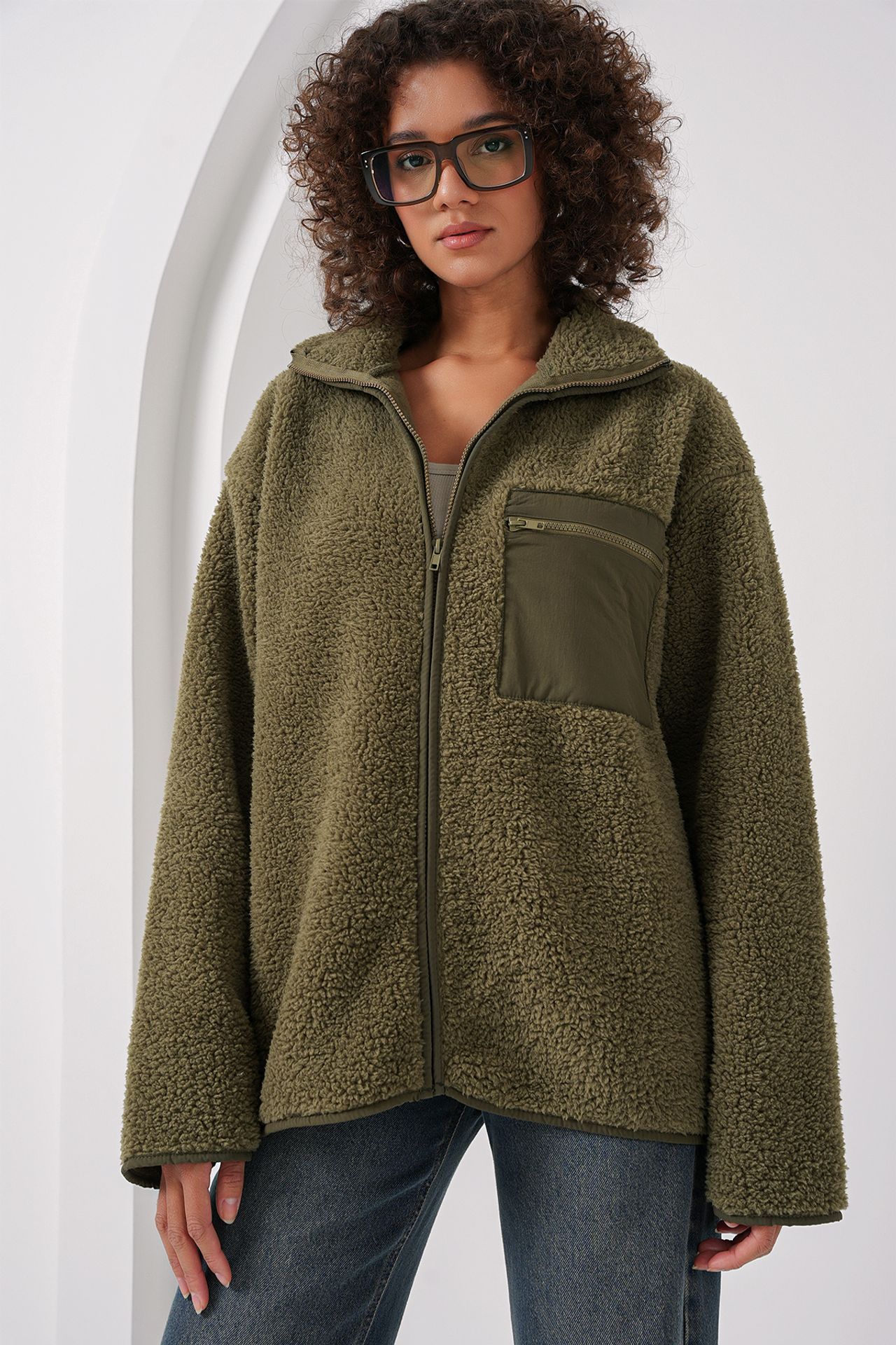 BDART Pocket Detailed Oversized Plush Coat 5