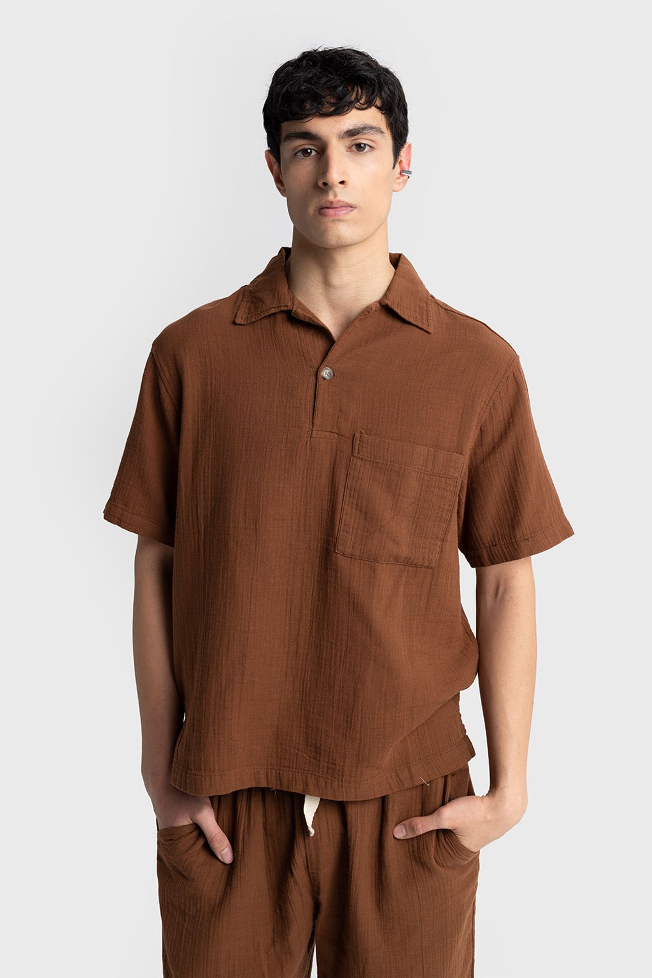 GIESTO Men's Relaxed Fit Cotton Short Sleeve Shirt 2