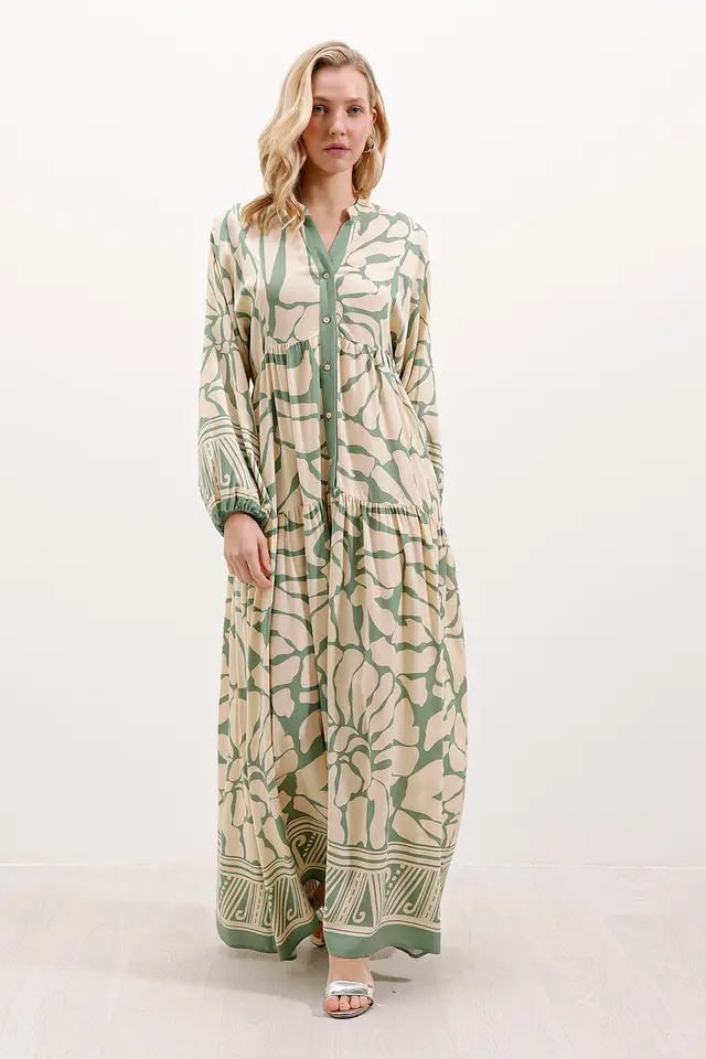 BDART Printed V-Neck Maxi Dress