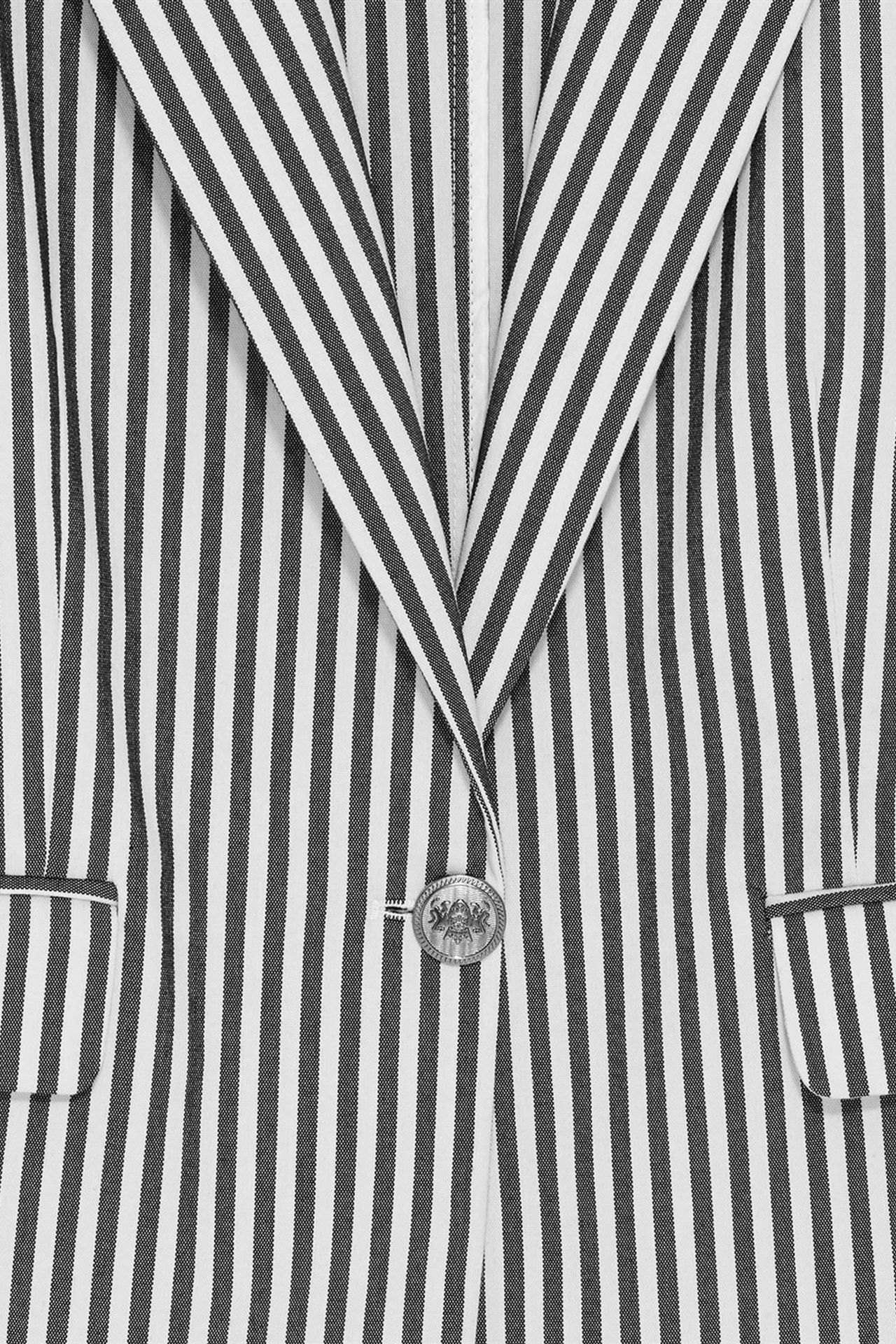 DILVIN Striped Poplin Blazer Jacket 7