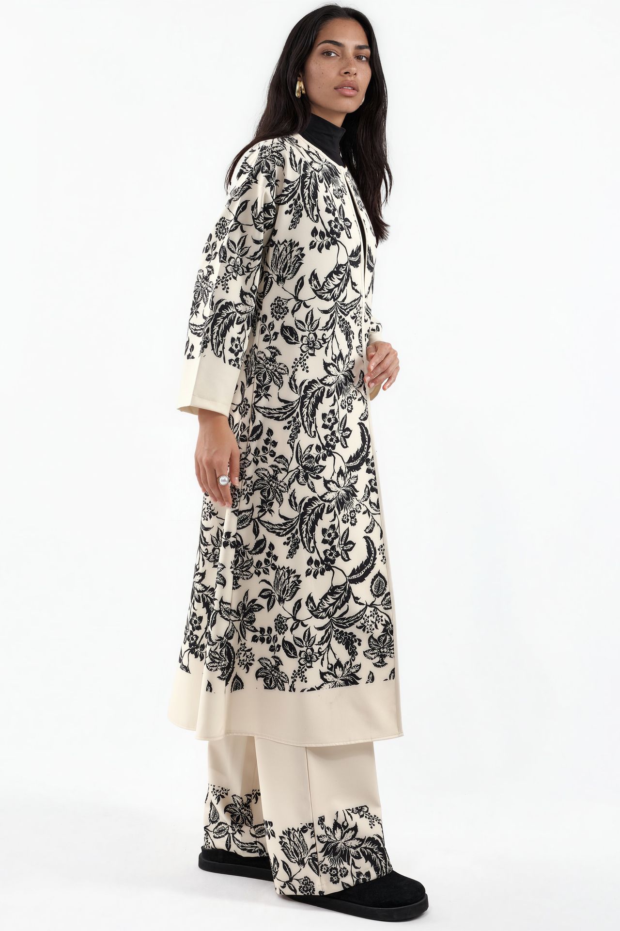 MSN Floral Tunic And Wide-Leg Pants Set 2