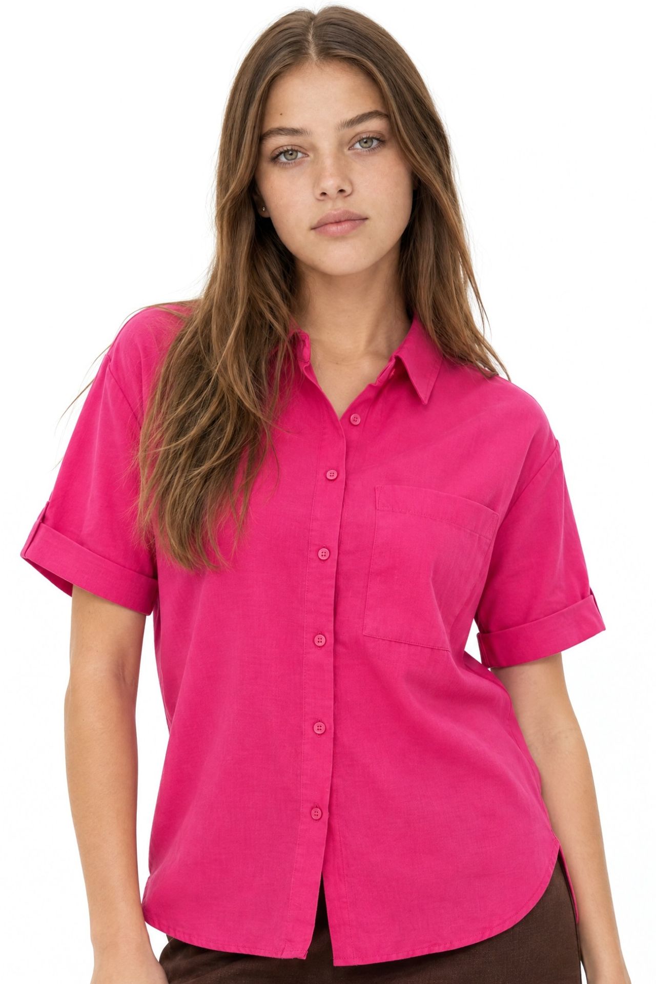 MIXRAY Short Sleeve Shirt with Pockets 1