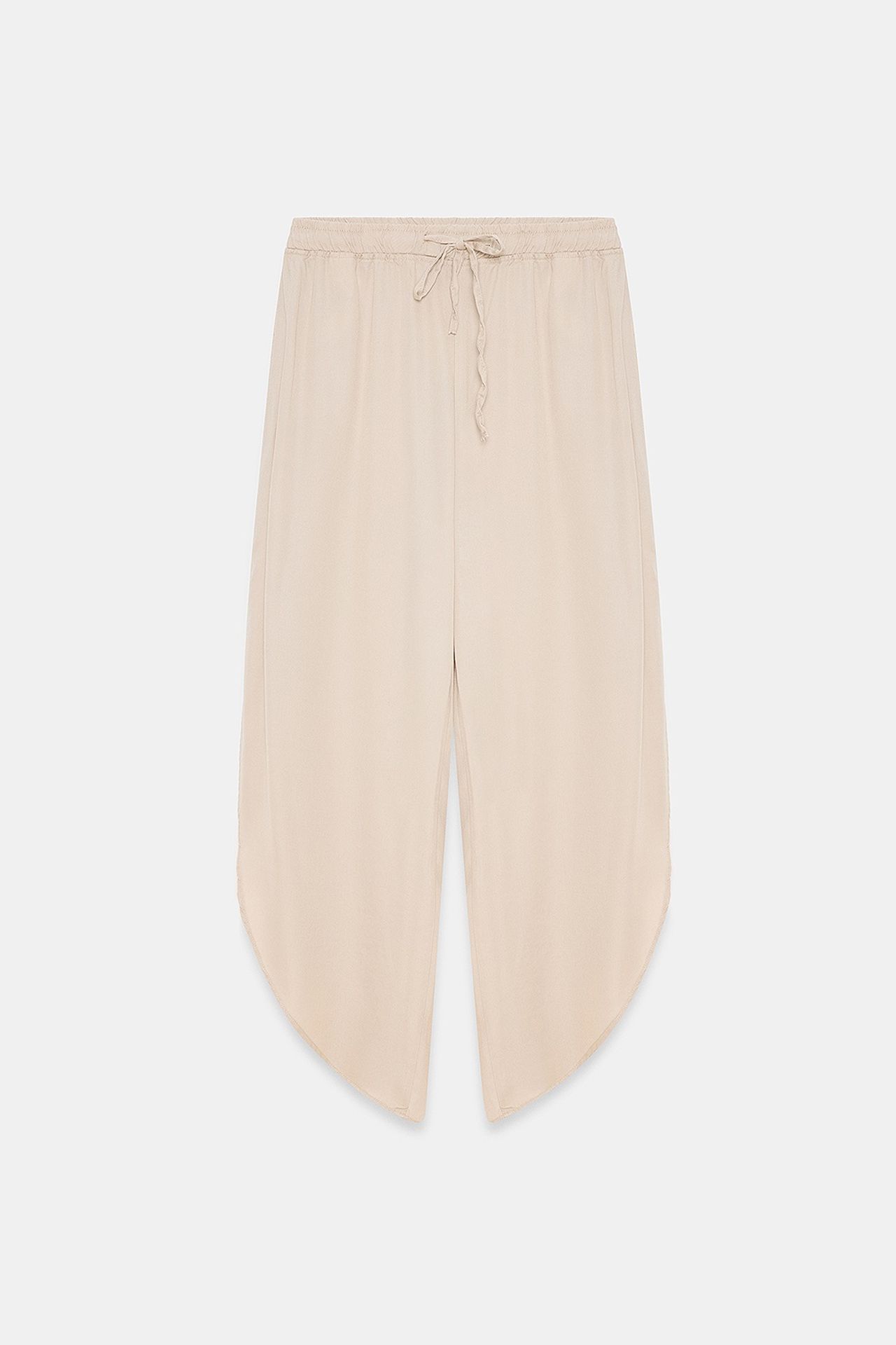 DILVIN Women's Tencel Wide-Leg Crepe Trousers With Slit 5