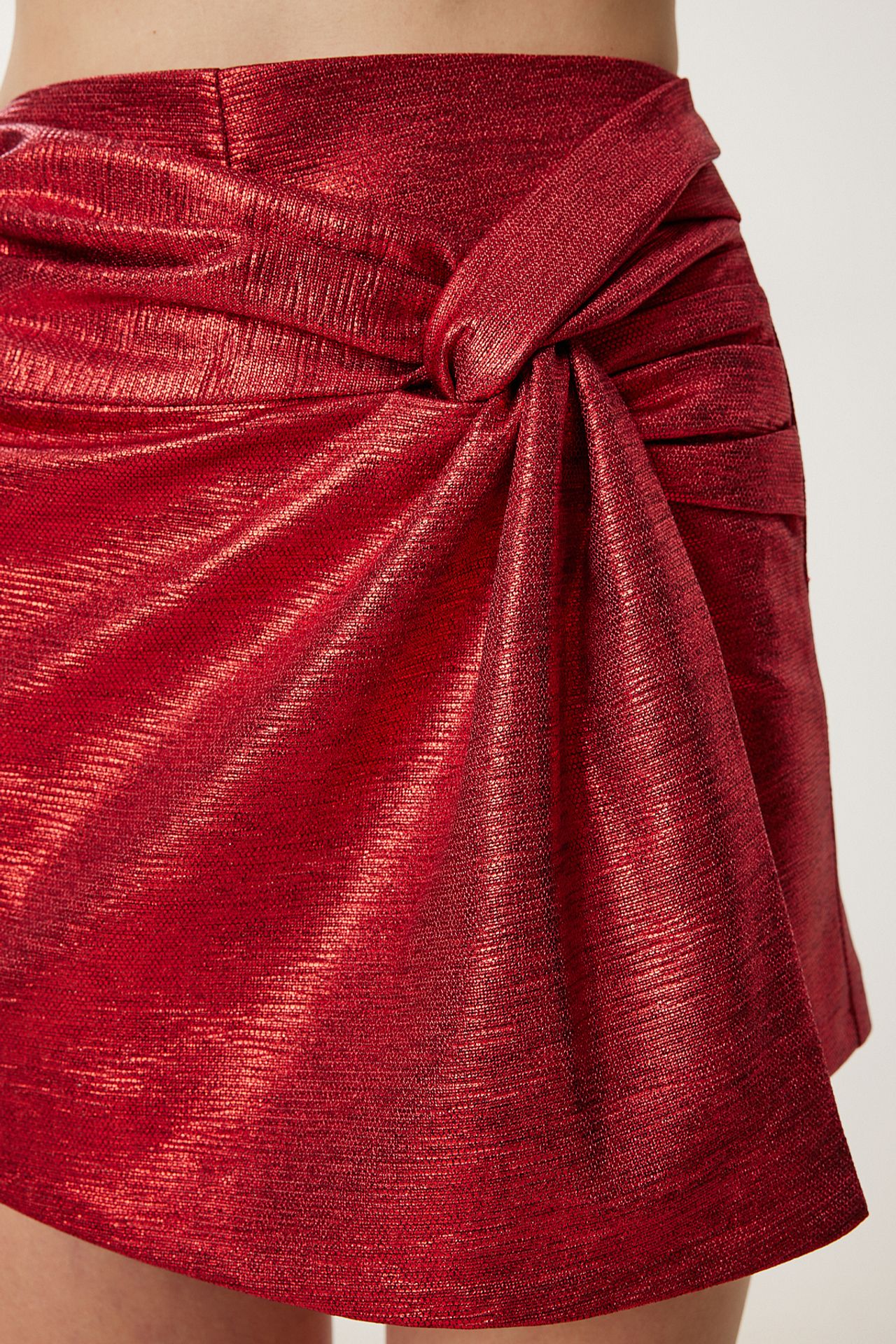ISTANBUL High Waist Mini Skirt with Tie Detail 4