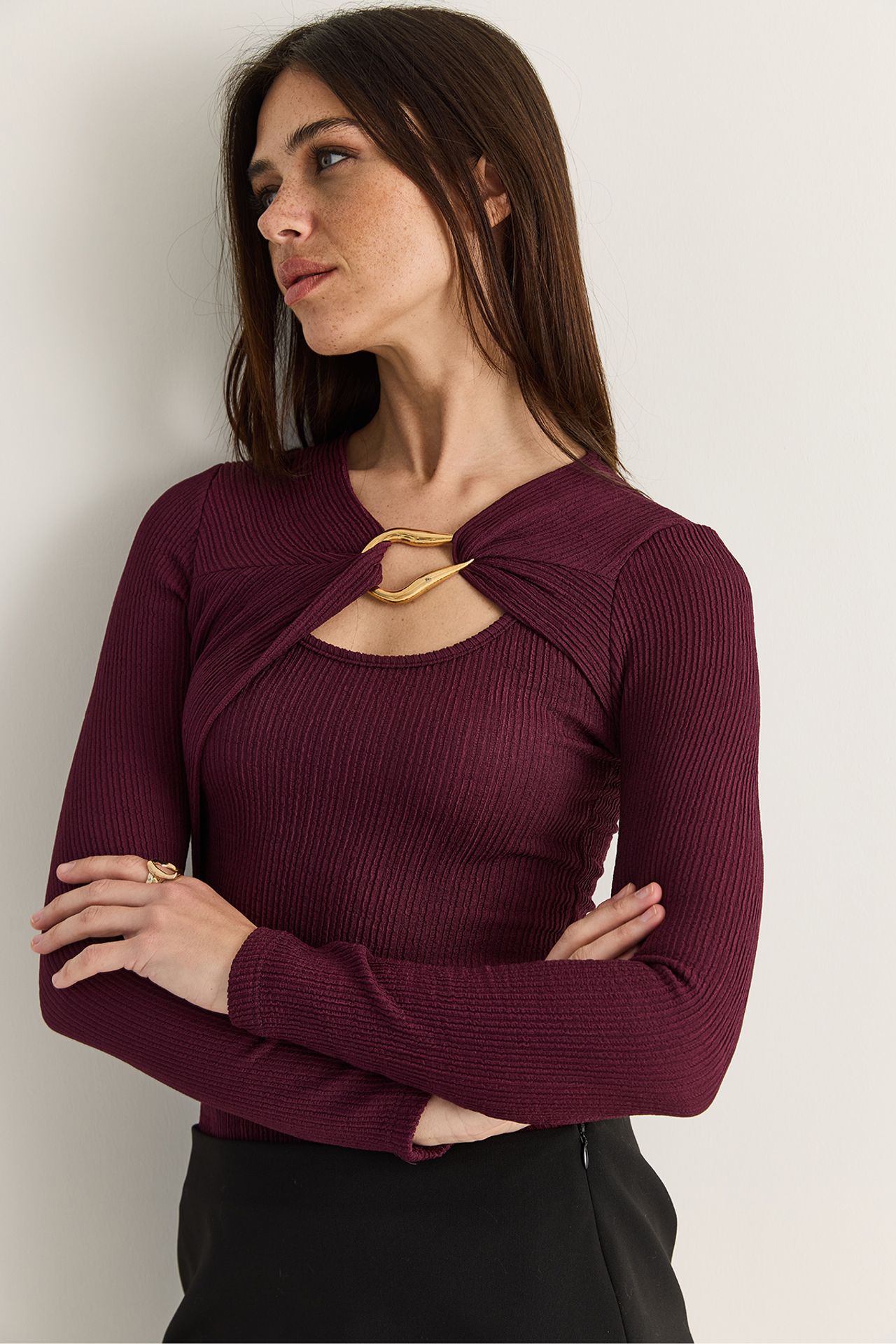 LUCCI Women's Viscose Blend Blouse 5